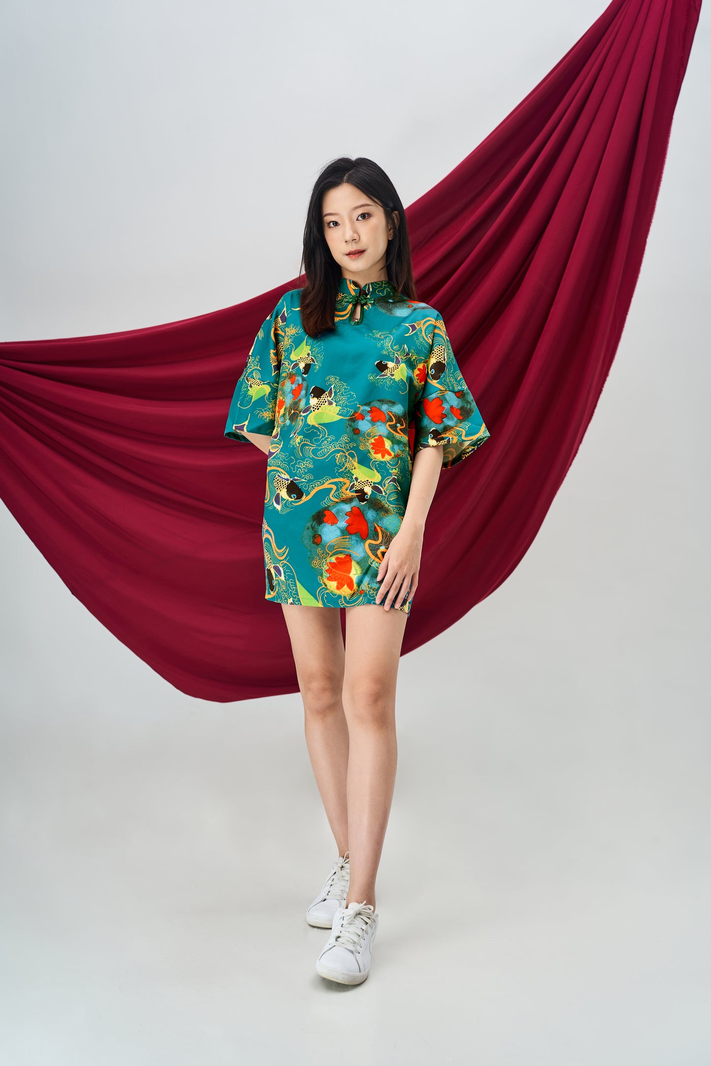 Koi Oversized Mini Cheongsam