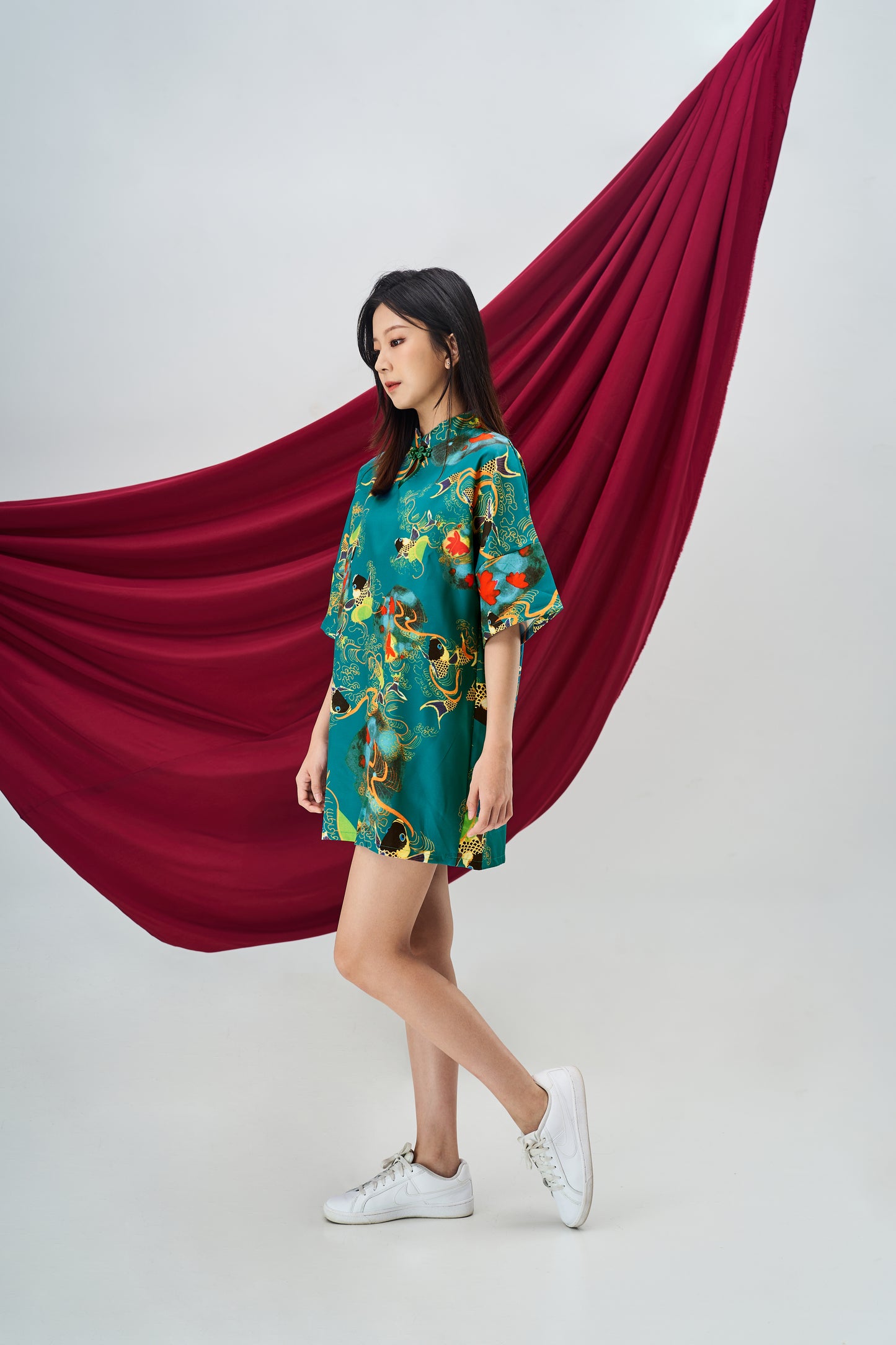 Koi Oversized Mini Cheongsam