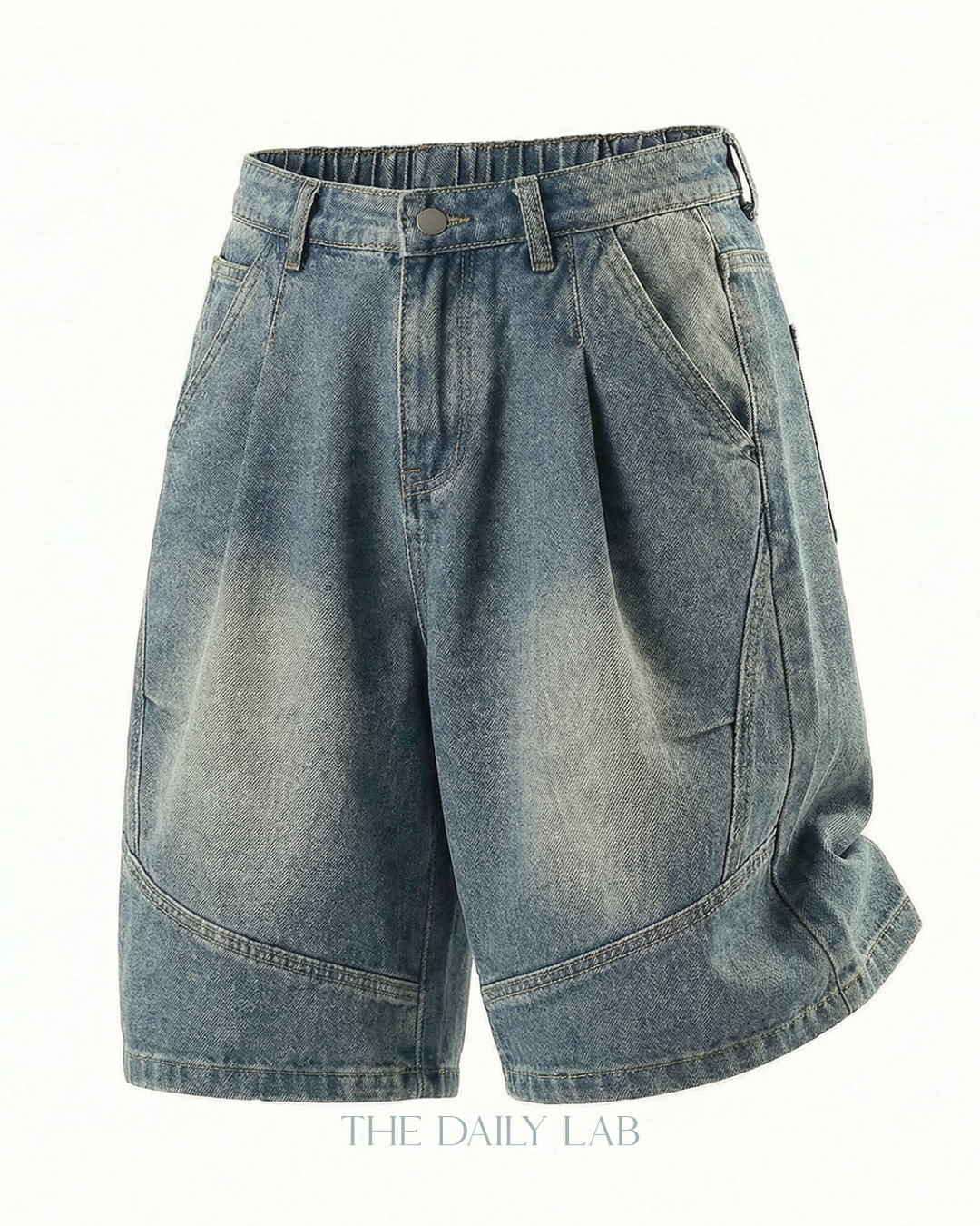 Coastal Fade Denim Shorts in Blue