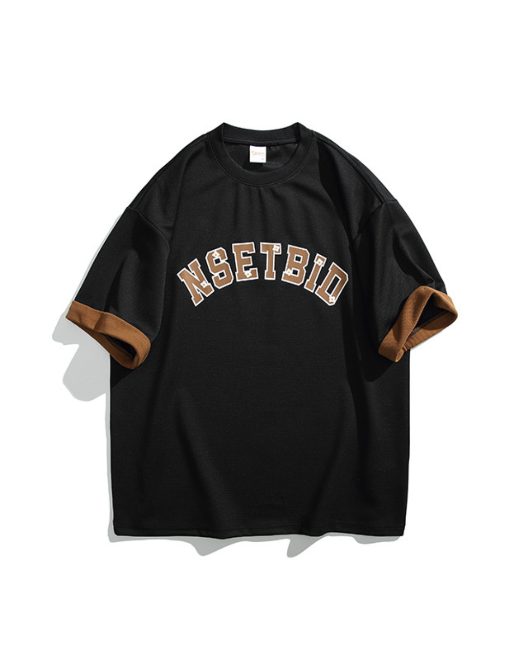 Vintage Japanese Style Short Sleeve Tee In Black