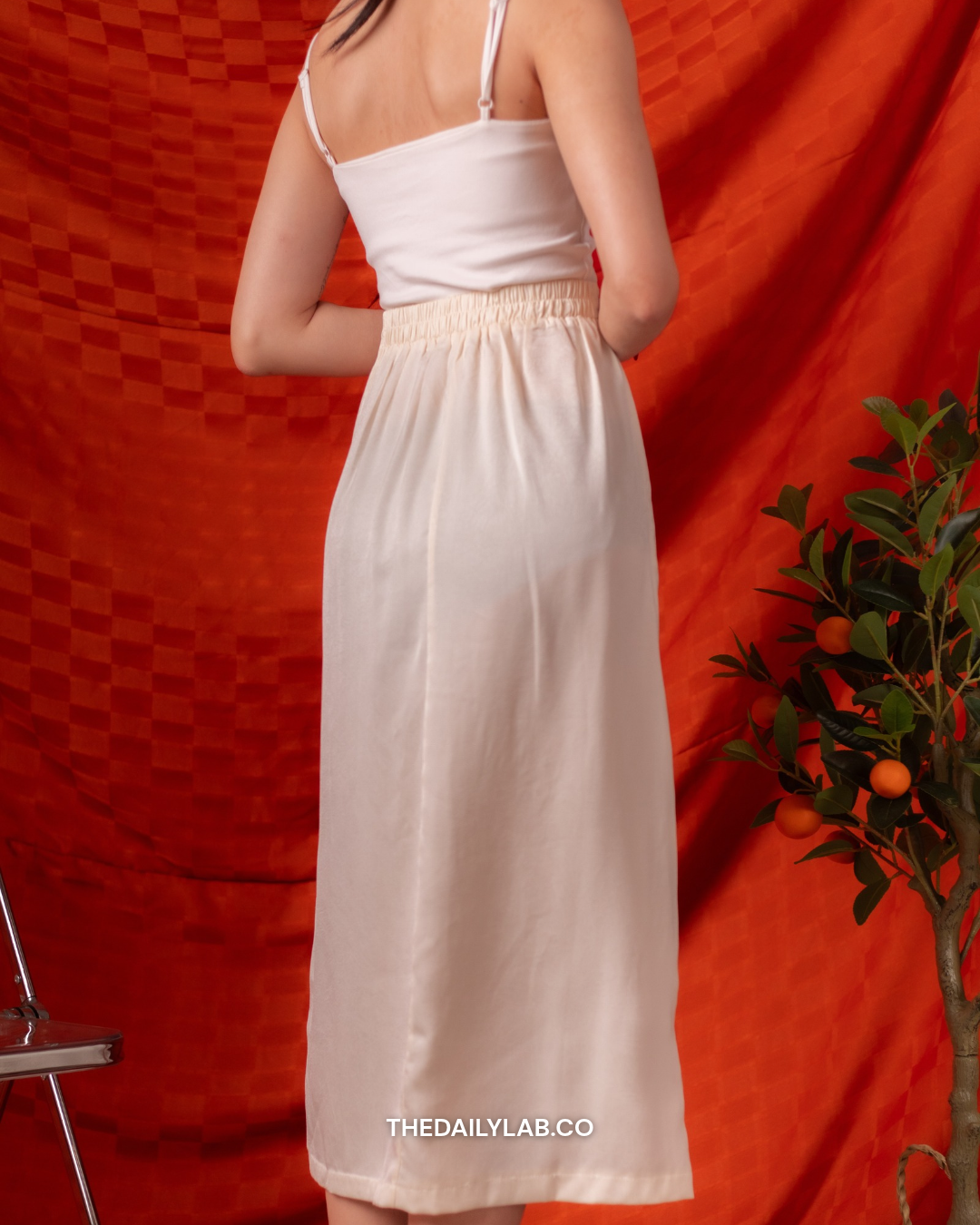Ivory Blossom Jacquard Skirt