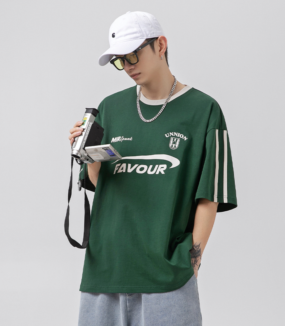 Favour striped Oversized Tee
