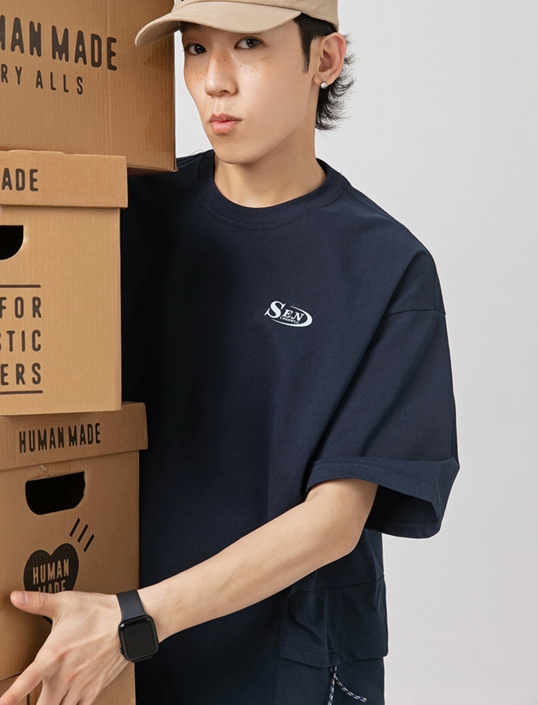 UrbanCraft Workwear Tee in Blue