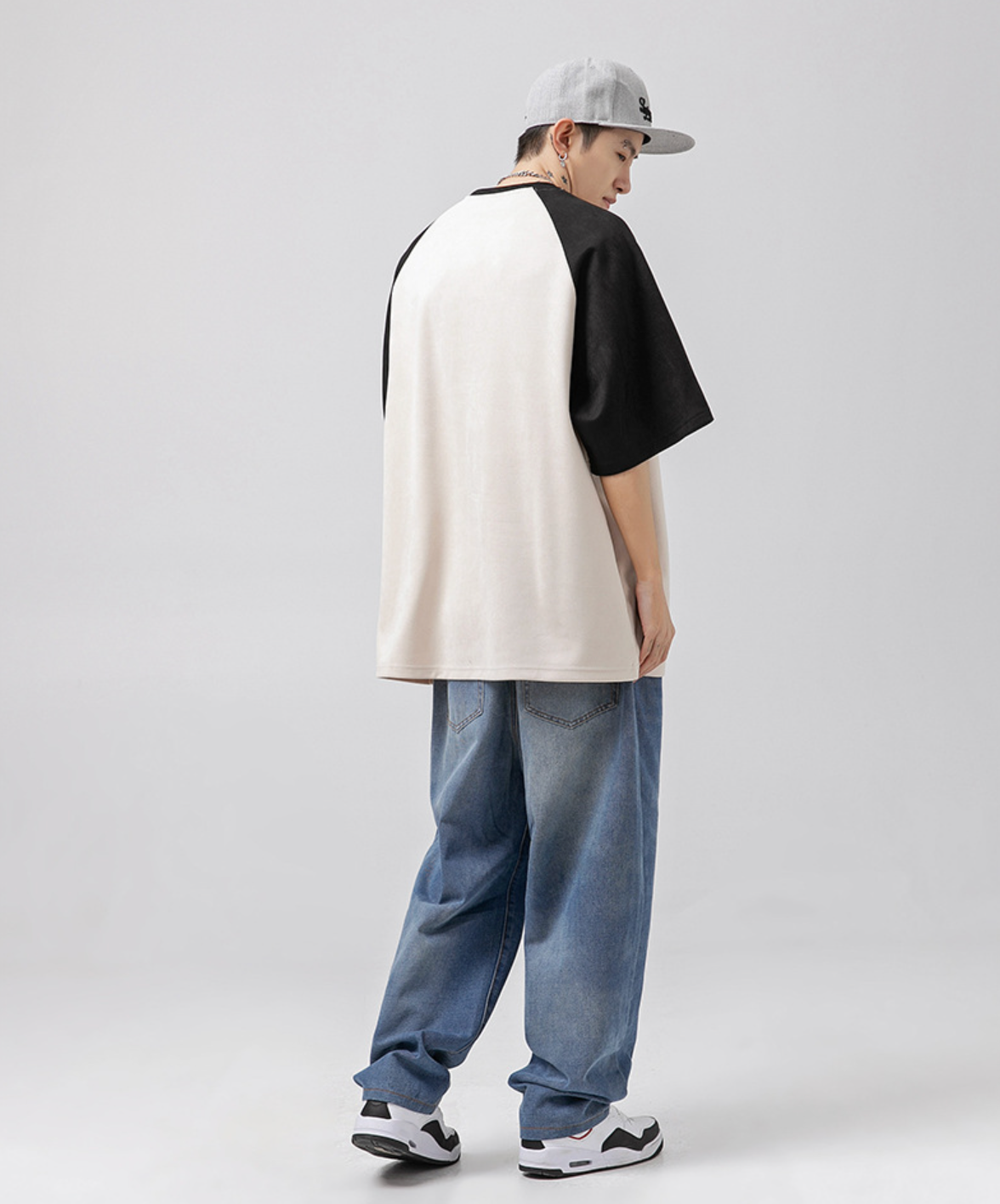 280G REFURBISH Oversized Tee in White