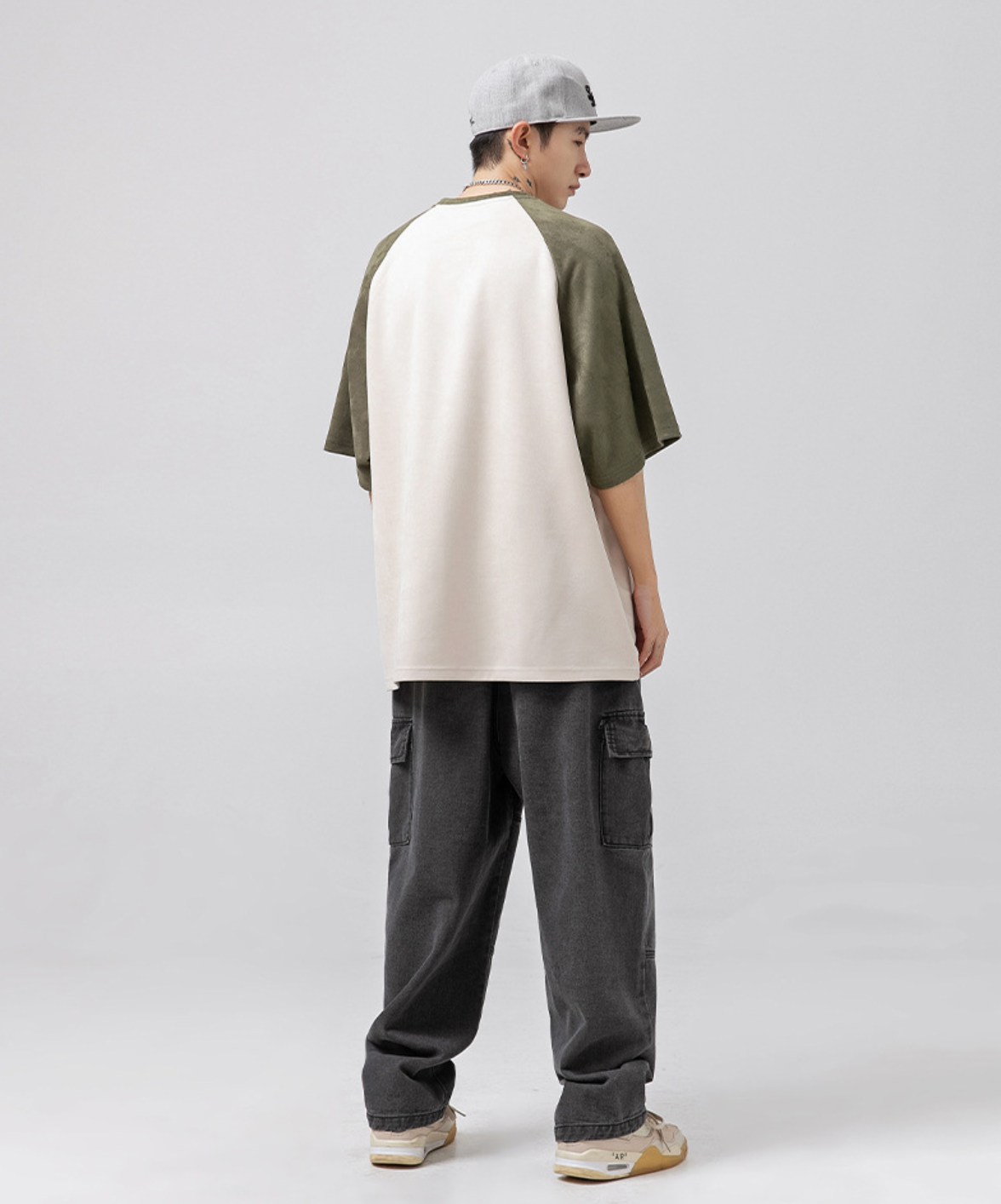 280G REFURBISH Oversized Tee in Green