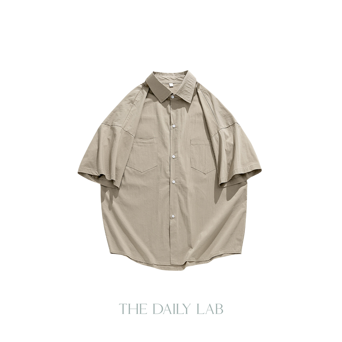 Urban Nylon Buttoned Shirt in Khaki