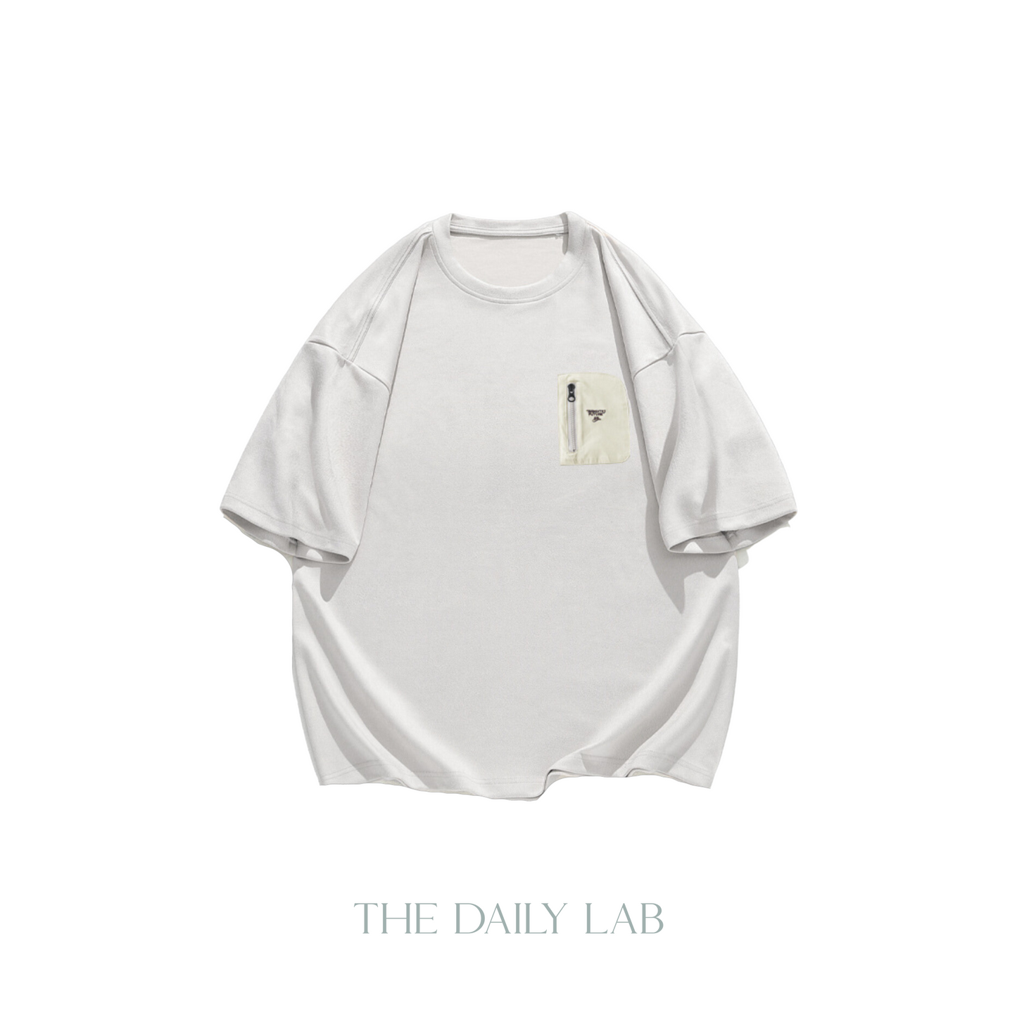 280G MaxPatch Oversized Tee in Light Grey