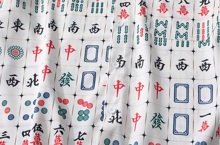 Oversized Buttoned Mahjong Shirt