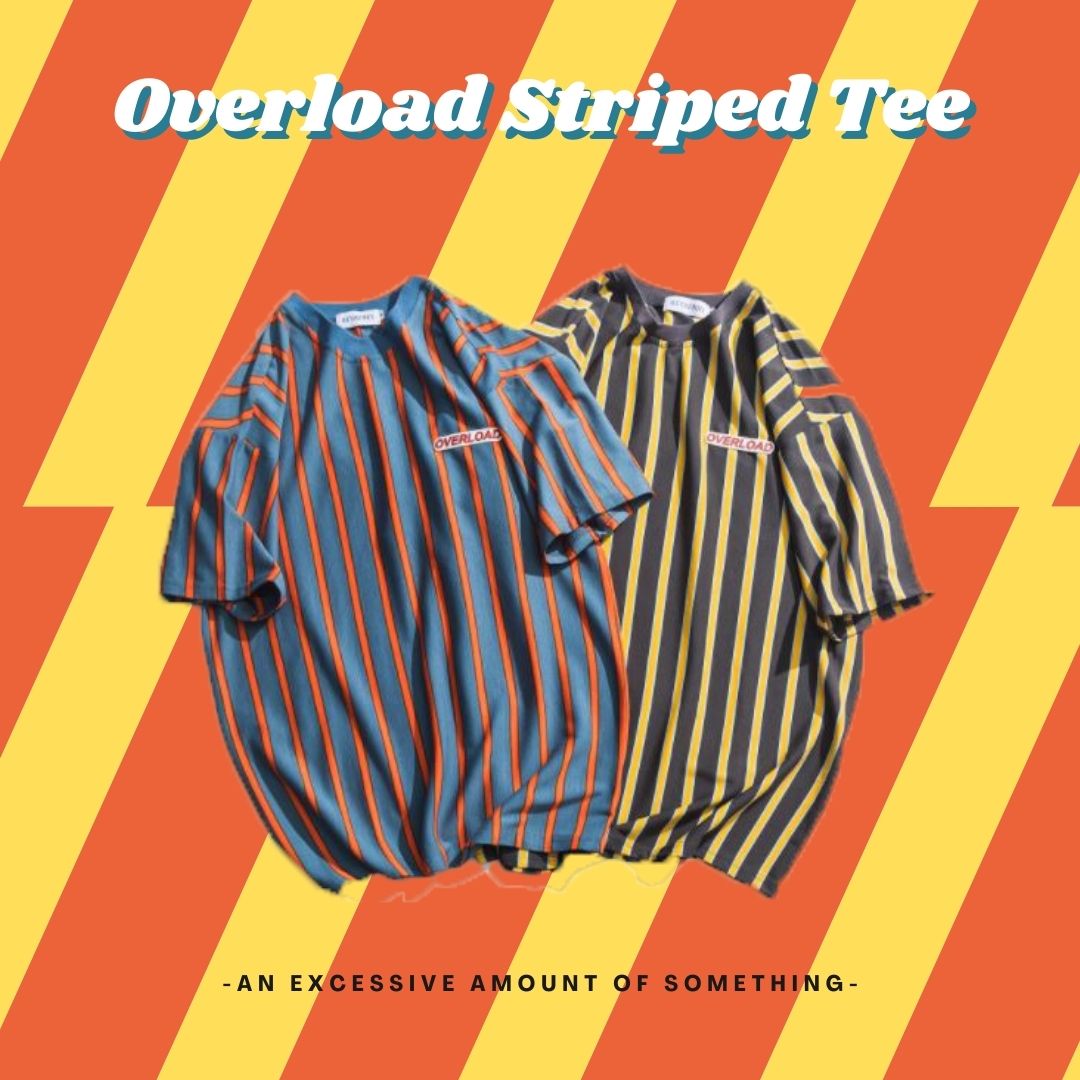Overload Striped Tee in Yellow