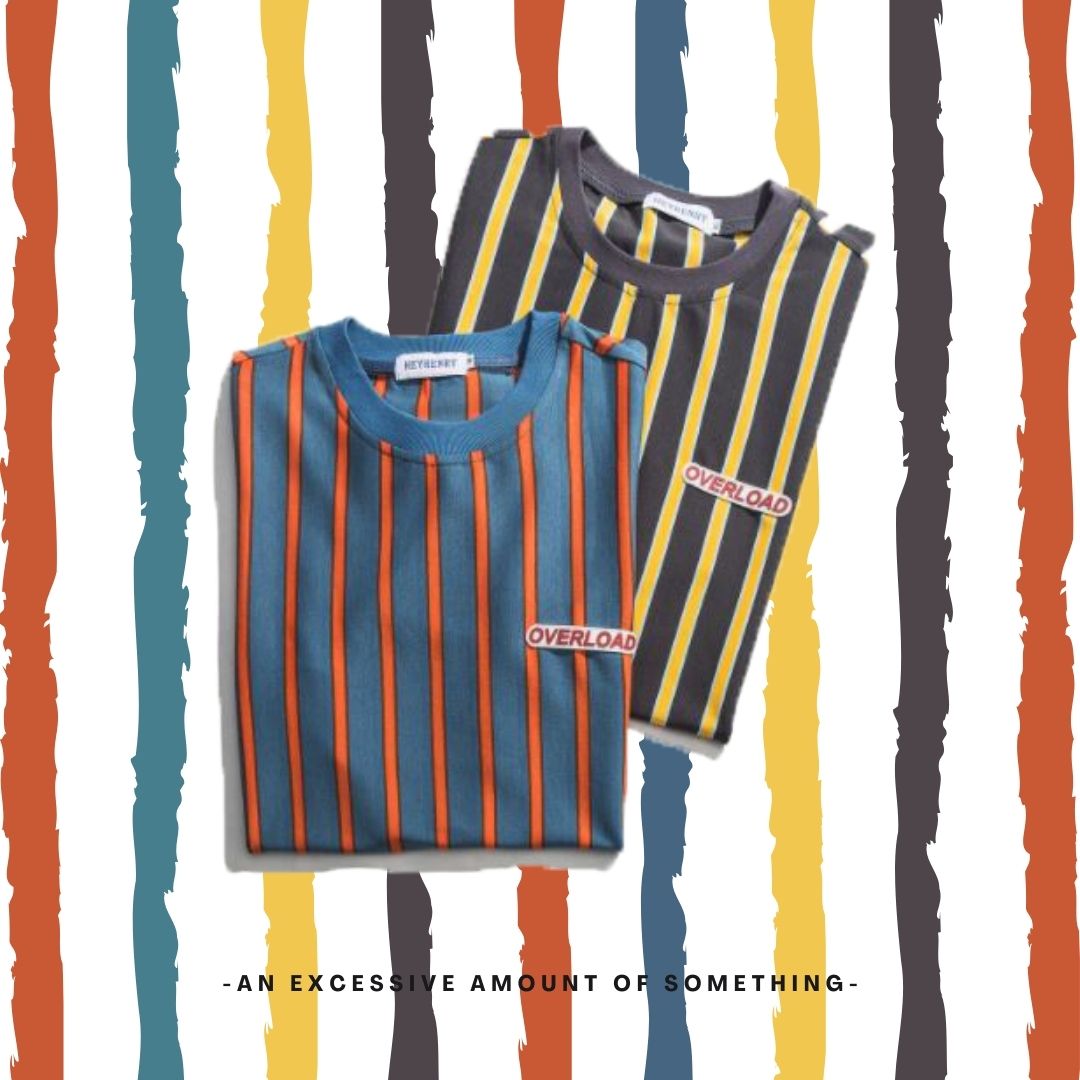 Overload Striped Tee in Yellow