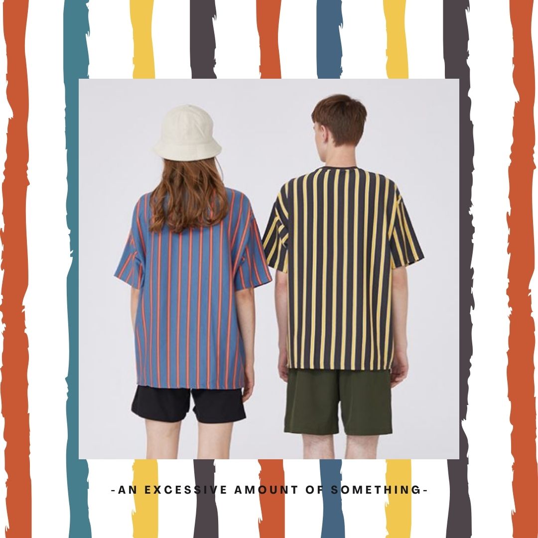 Overload Striped Tee in Yellow