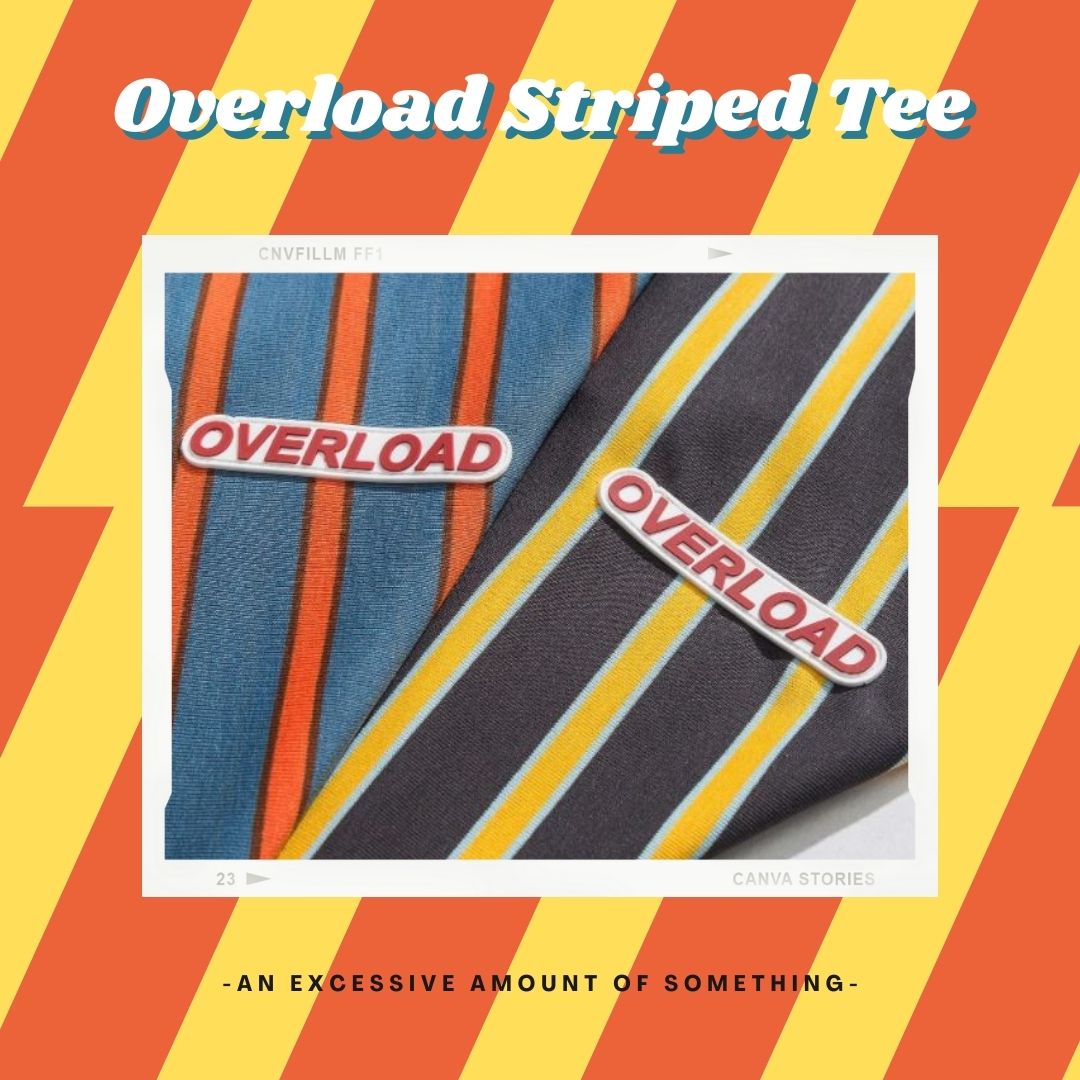 Overload Striped Tee in Blue