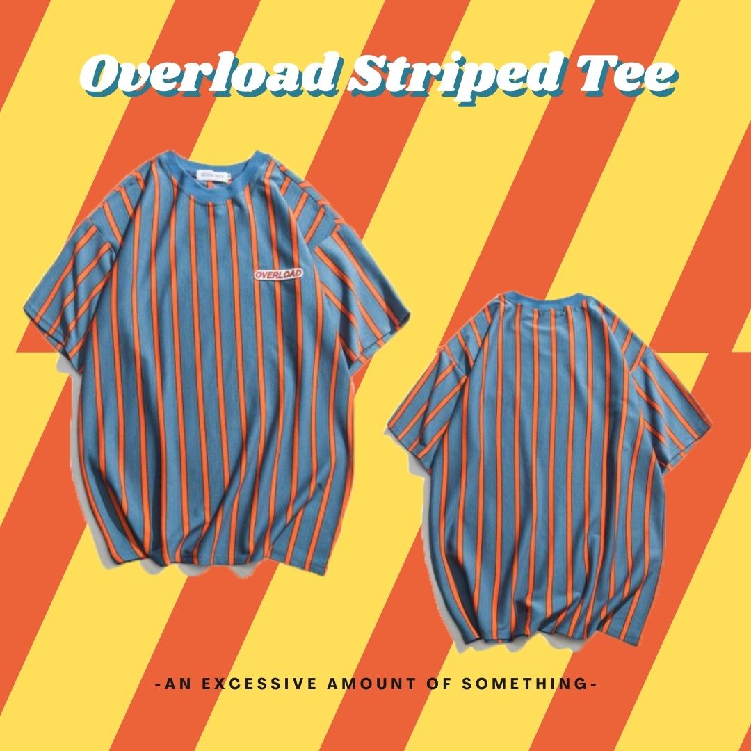 Overload Striped Tee in Yellow