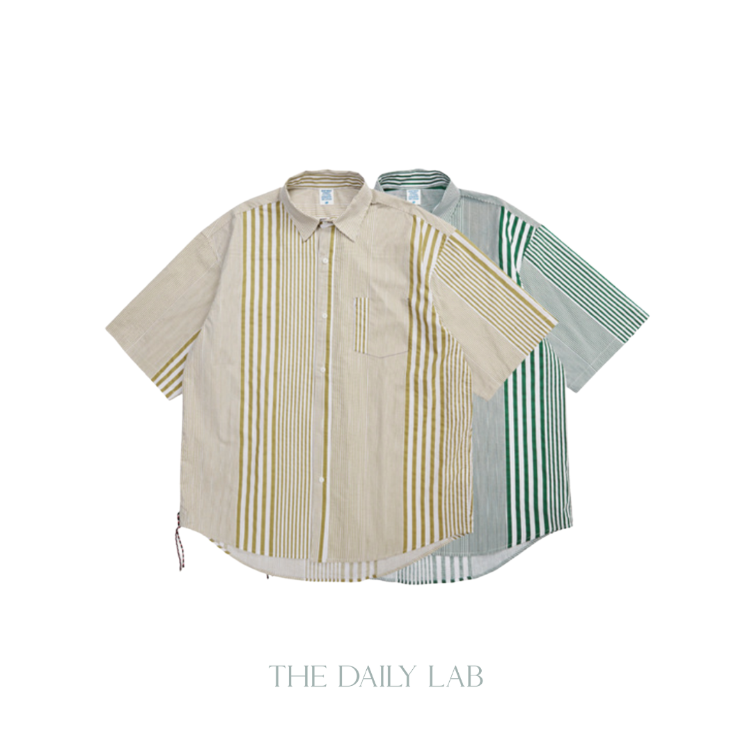 Vertical Striped Vintage Overshirt