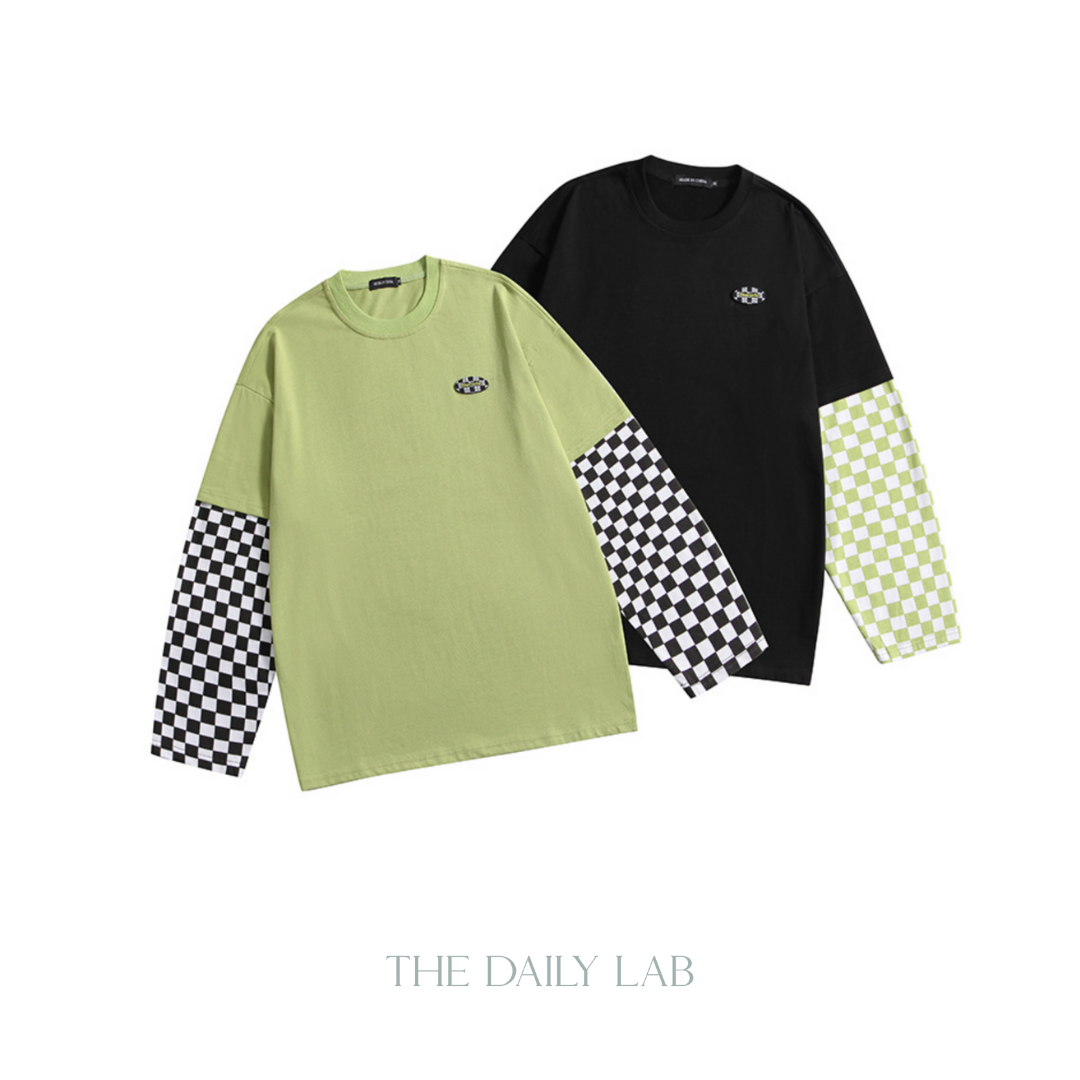 Nariele Checkered Long Sleeves Tee