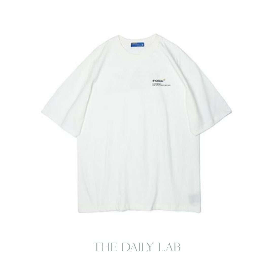 Cat Graphic Tee in White