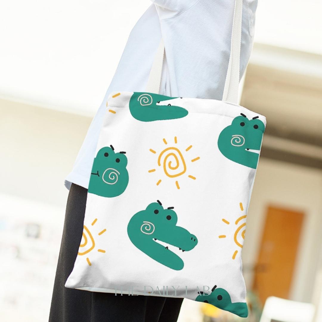 Sunny Crocodile Canvas Bag (Pre-Order)