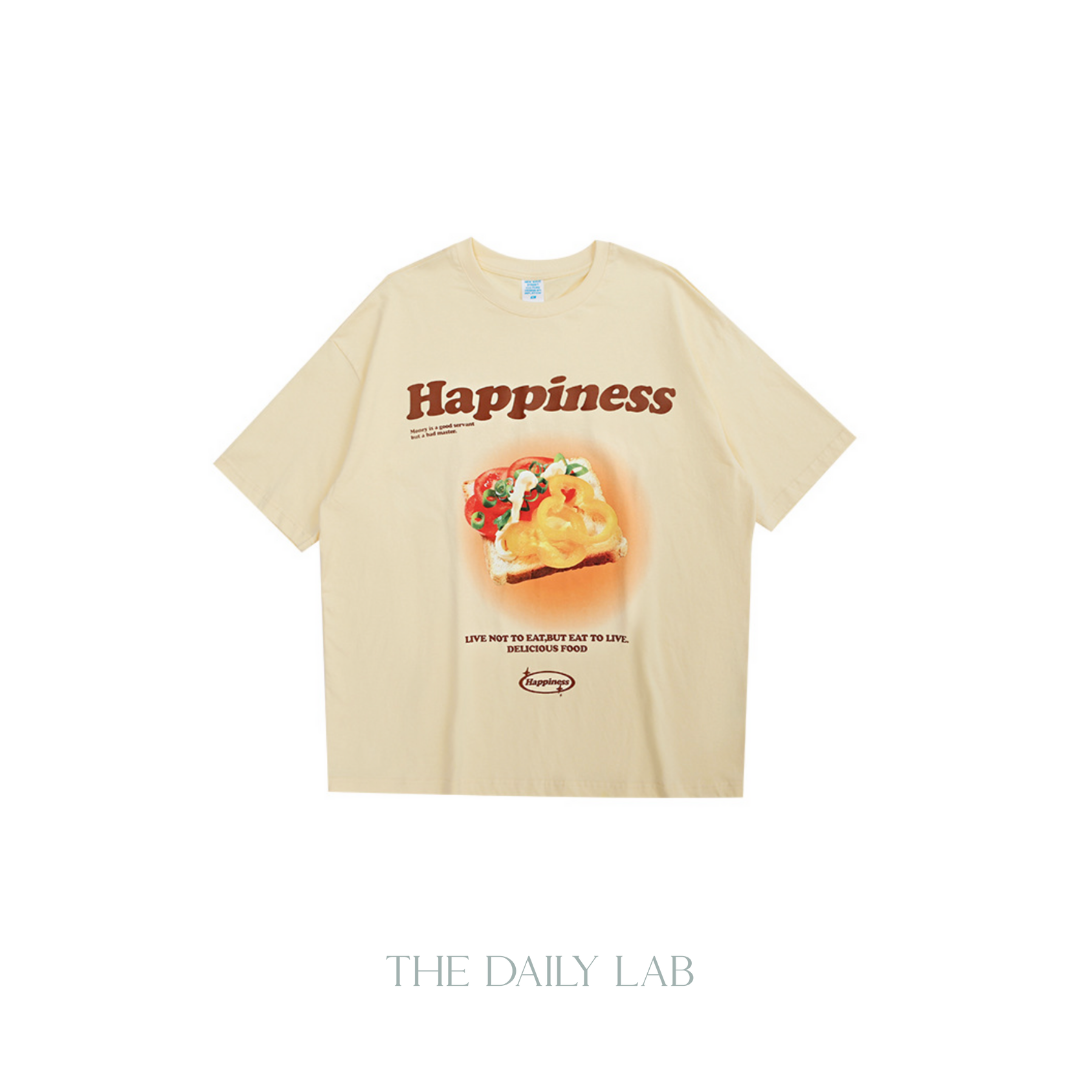 Happiness Toast Oversized Tee