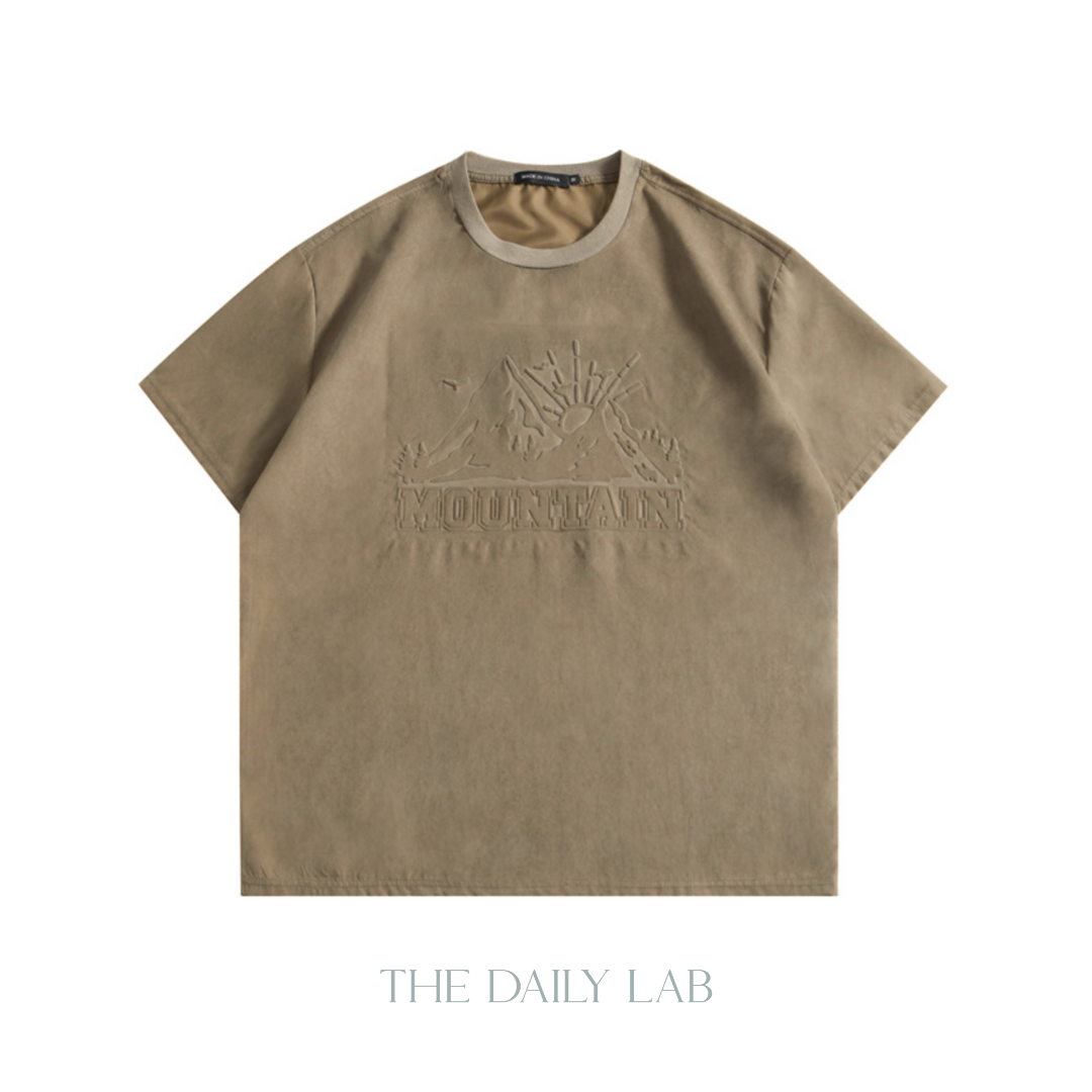 Mountain Embroidered Oversized Tee