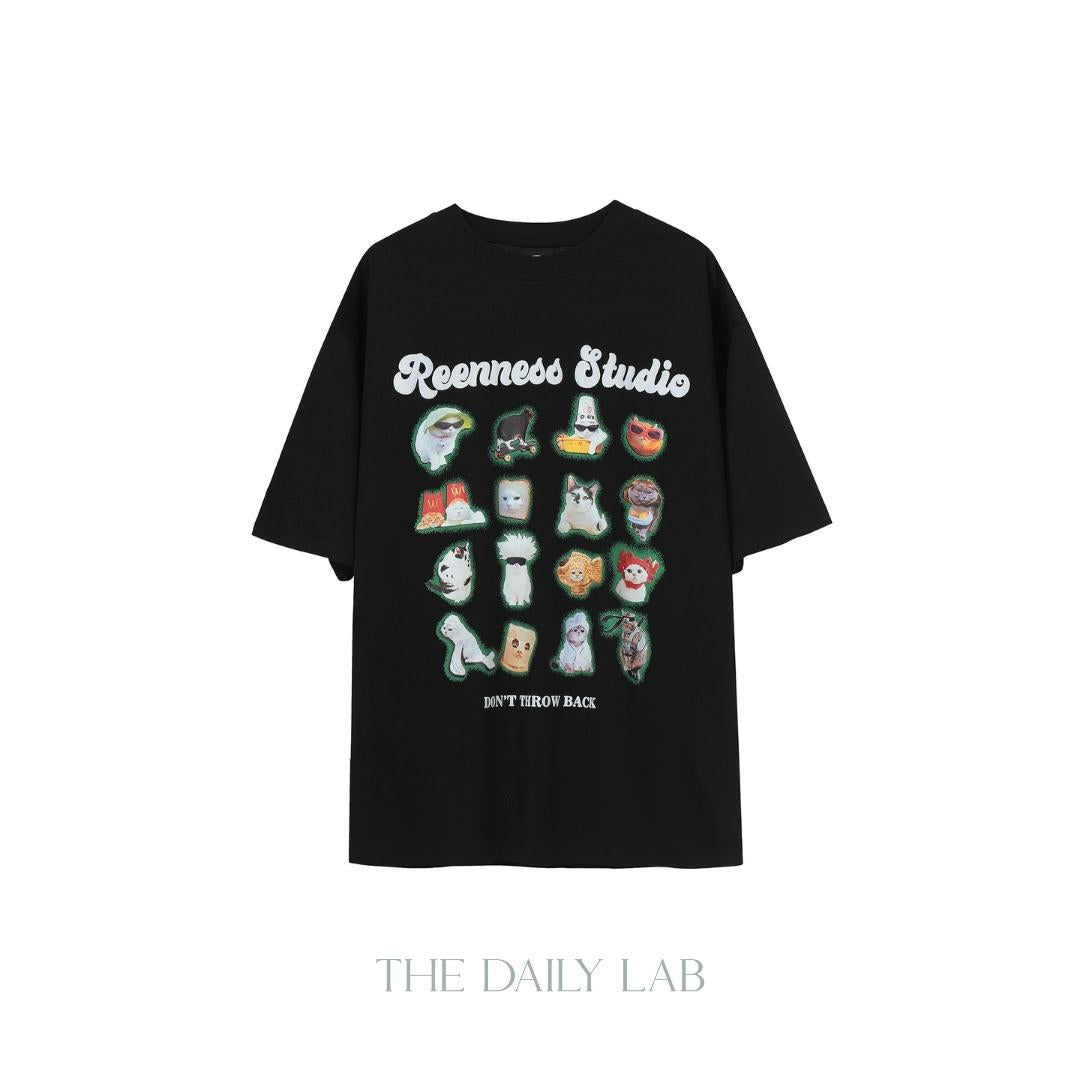 Cats Meme Oversized Tee