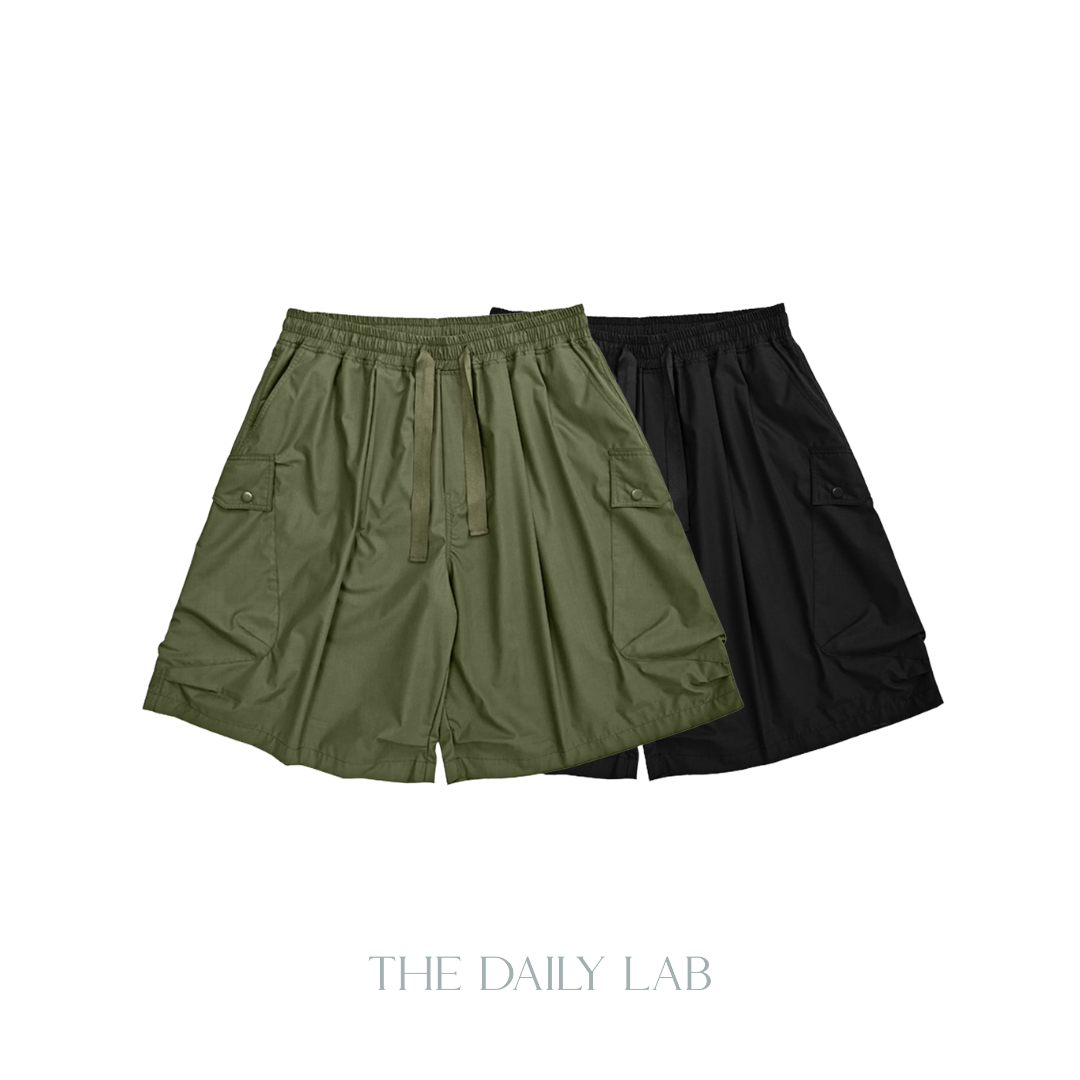 Pocketed Drawstring Cargo Shorts