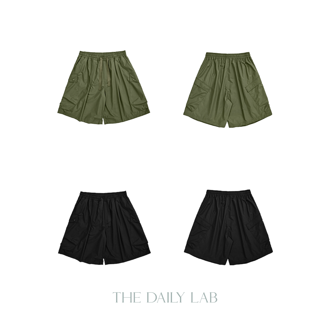 Pocketed Drawstring Cargo Shorts