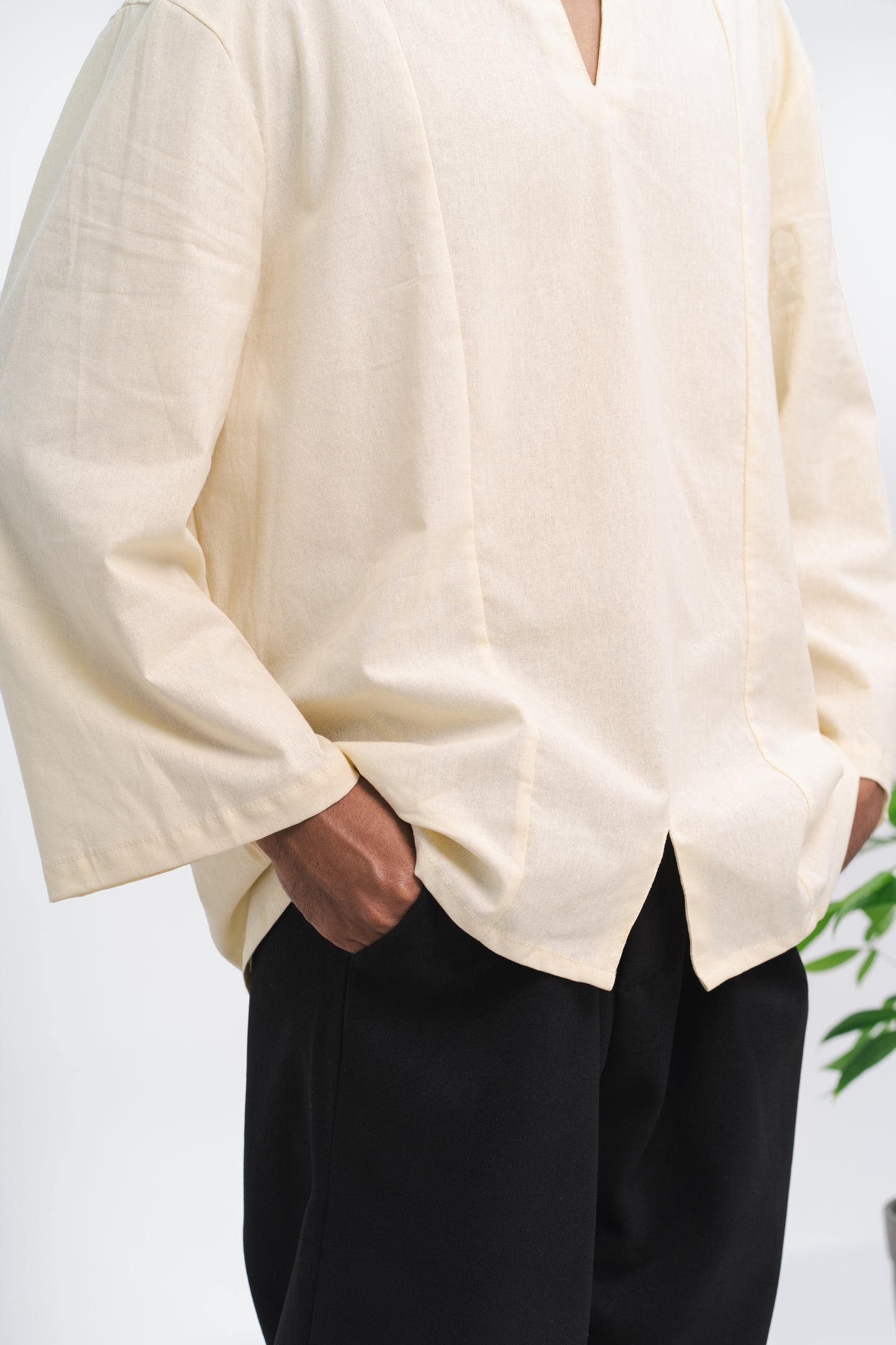 Ajiad Men Kurta in Yellow