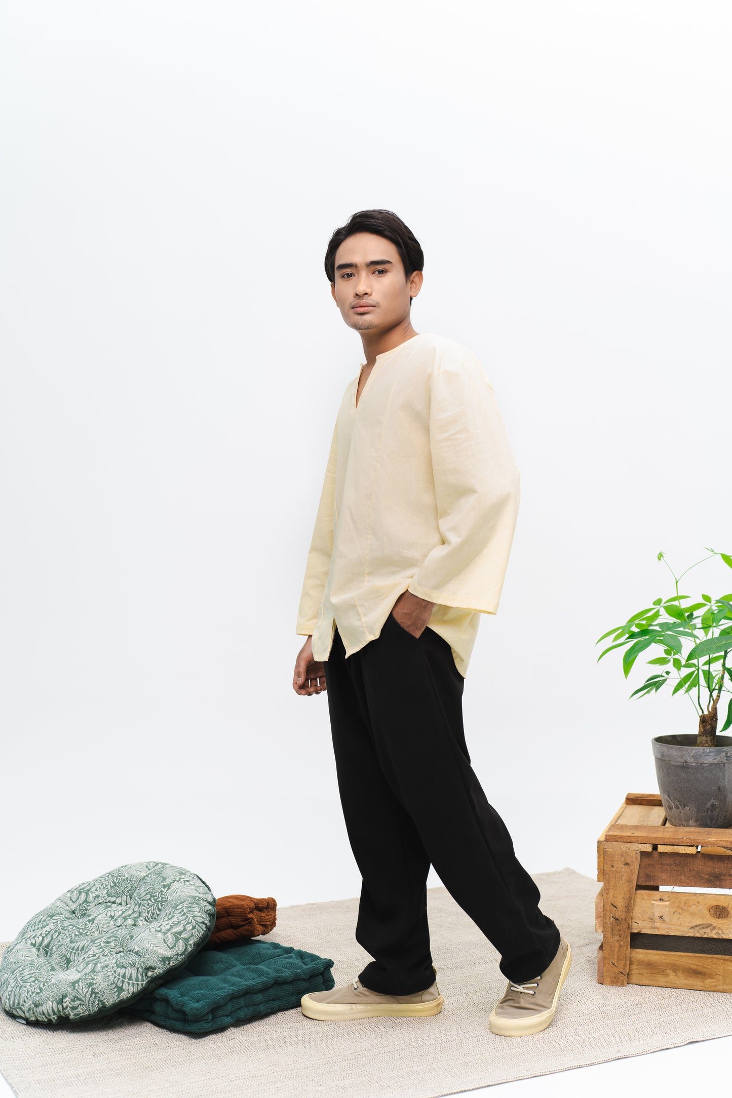 Woolen Retro Long Pants
