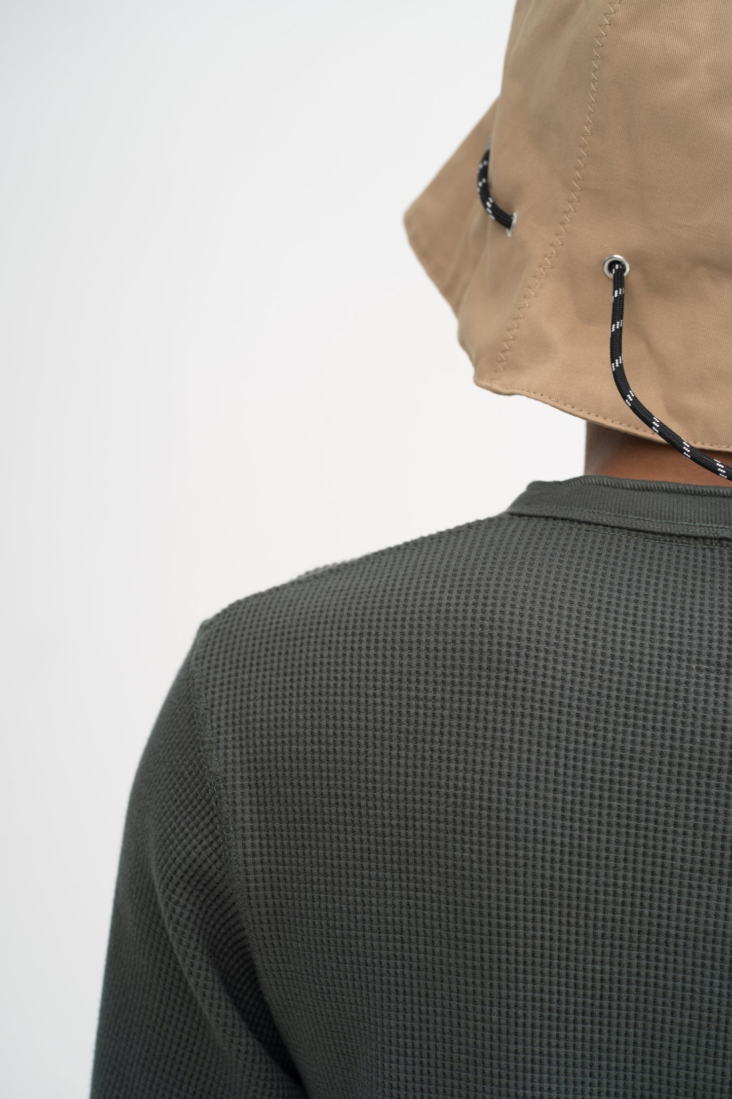 Aqil Waffle Long Sleeves Shirt in Green