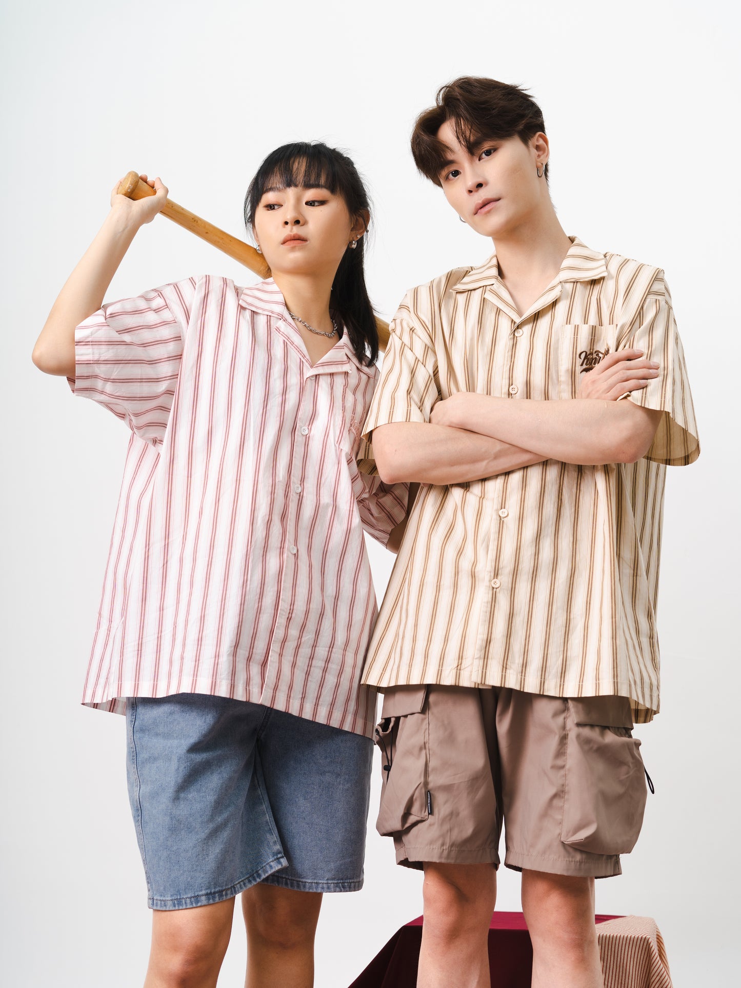 Striped Line Overshirt (In-Stock)