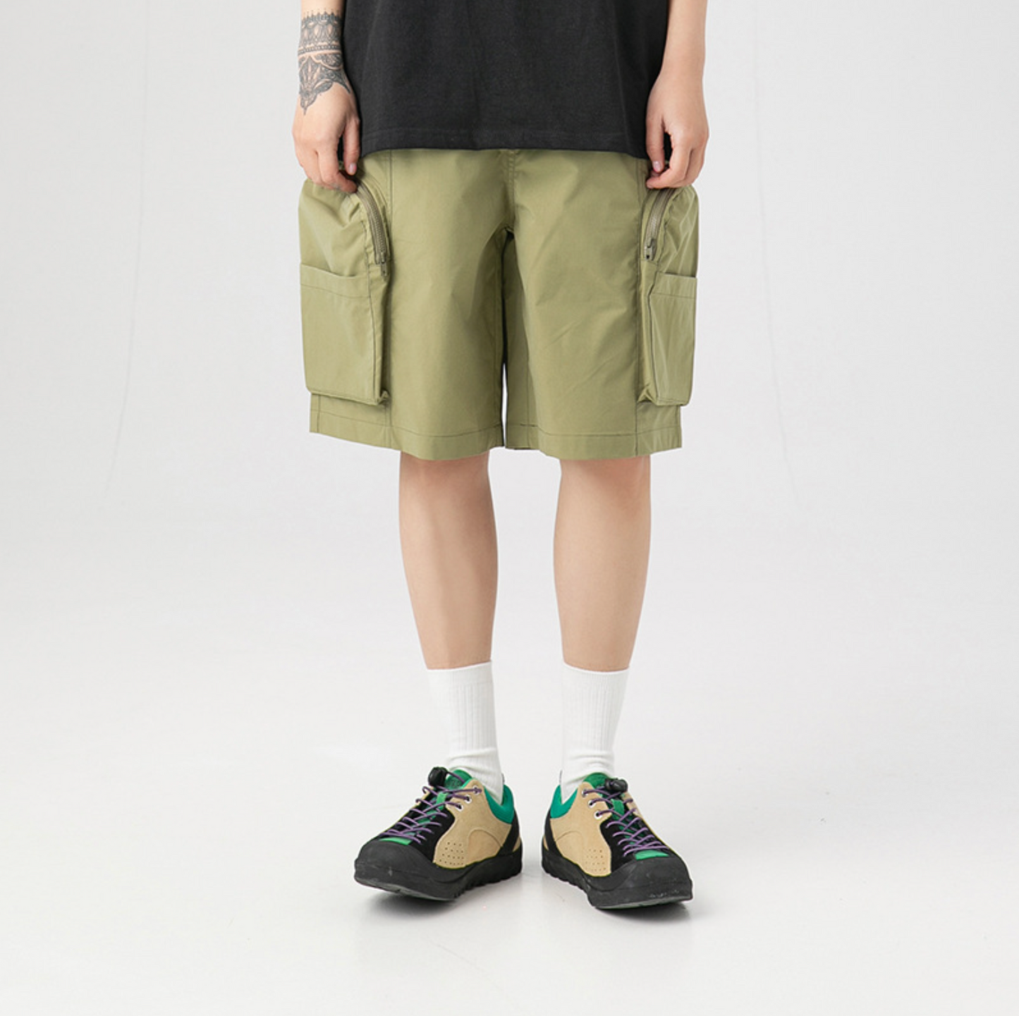 Zipper Cargo Shorts (In-Stock)