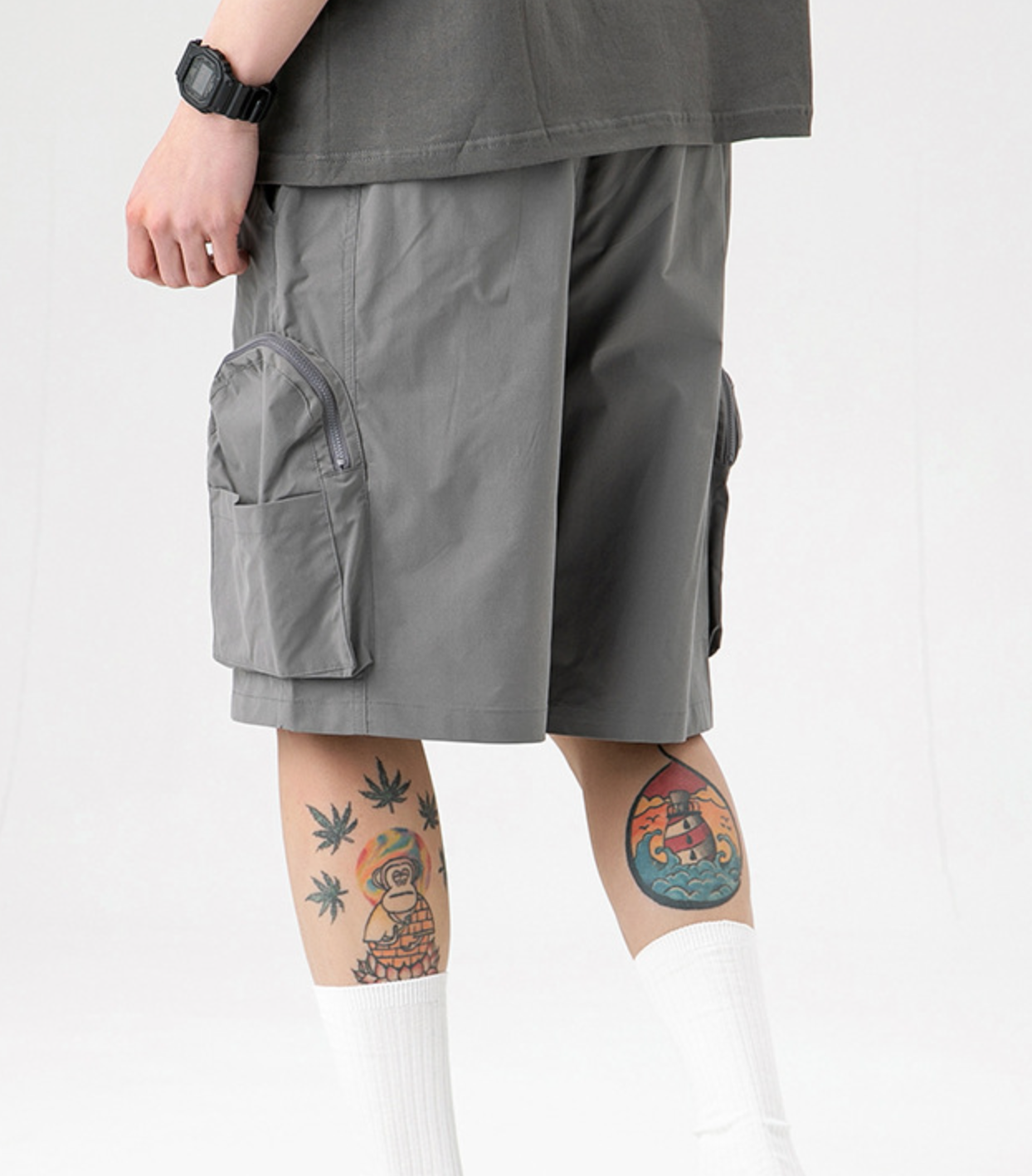 Zipper Cargo Shorts (In-Stock)