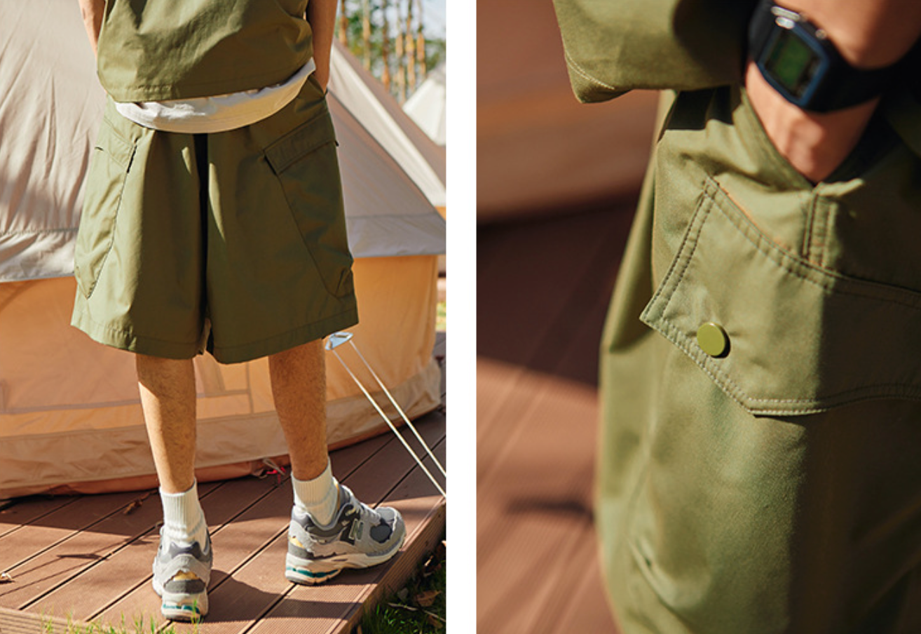 Pocketed Drawstring Cargo Shorts