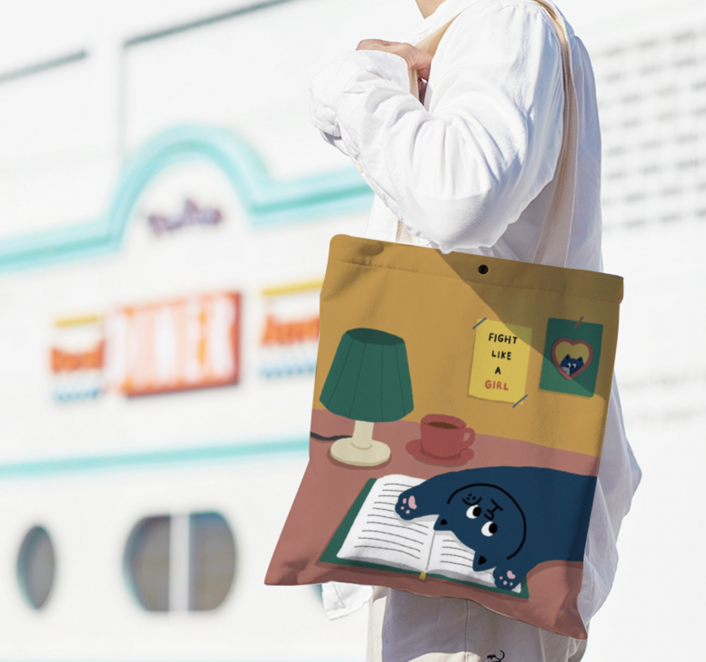 Lazy Cat Canvas Bag (Pre-Order)