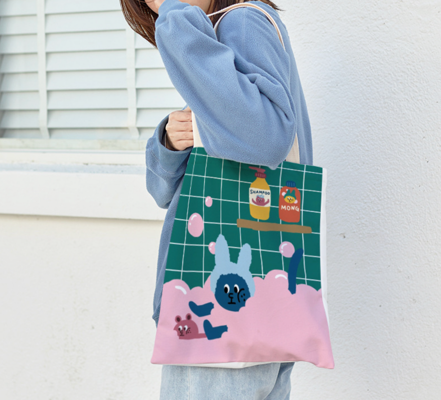 Bathing Cat Canvas Bag (Pre-Order)