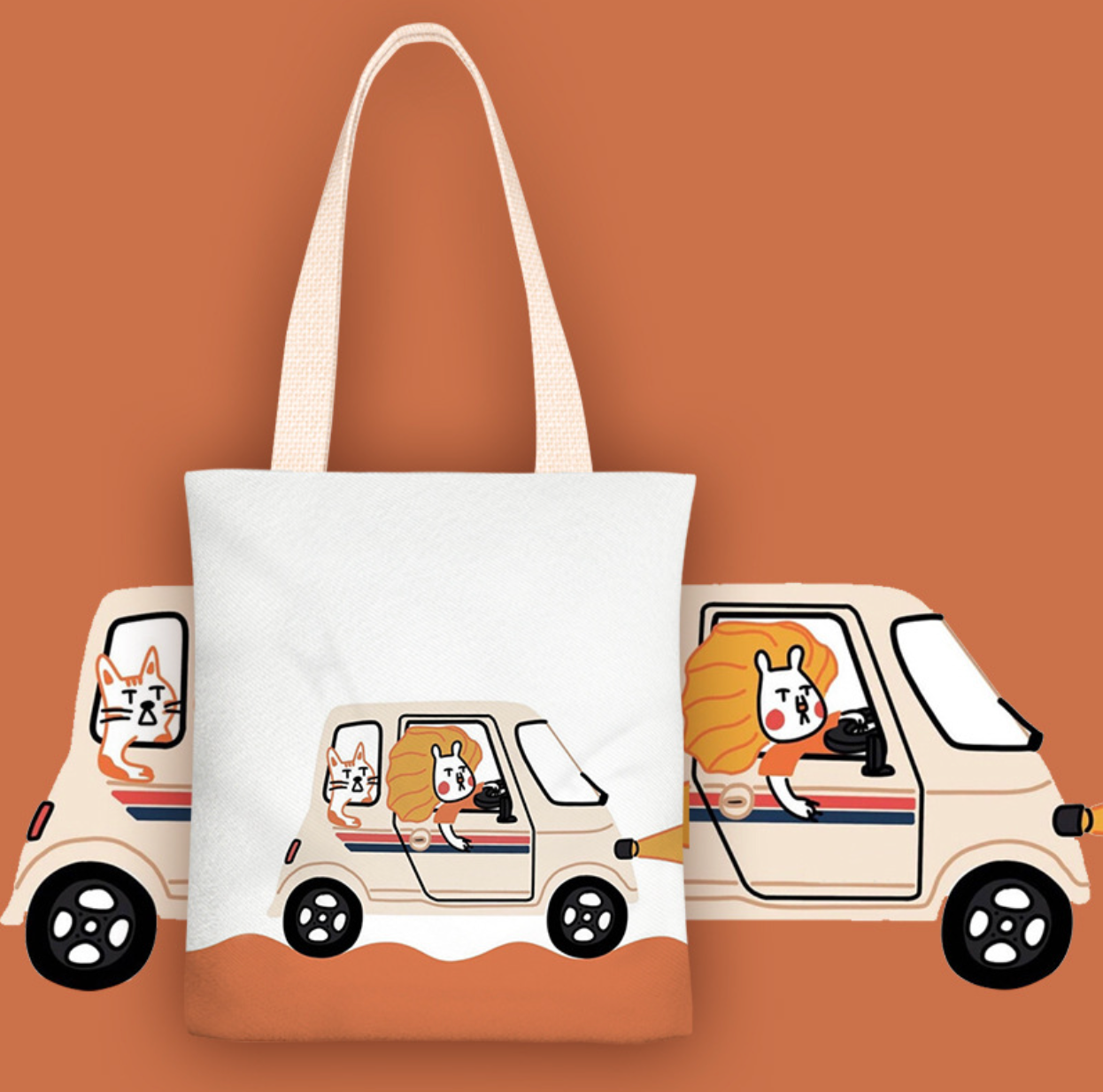 Cat Driver Canvas Bag (Pre-Order)