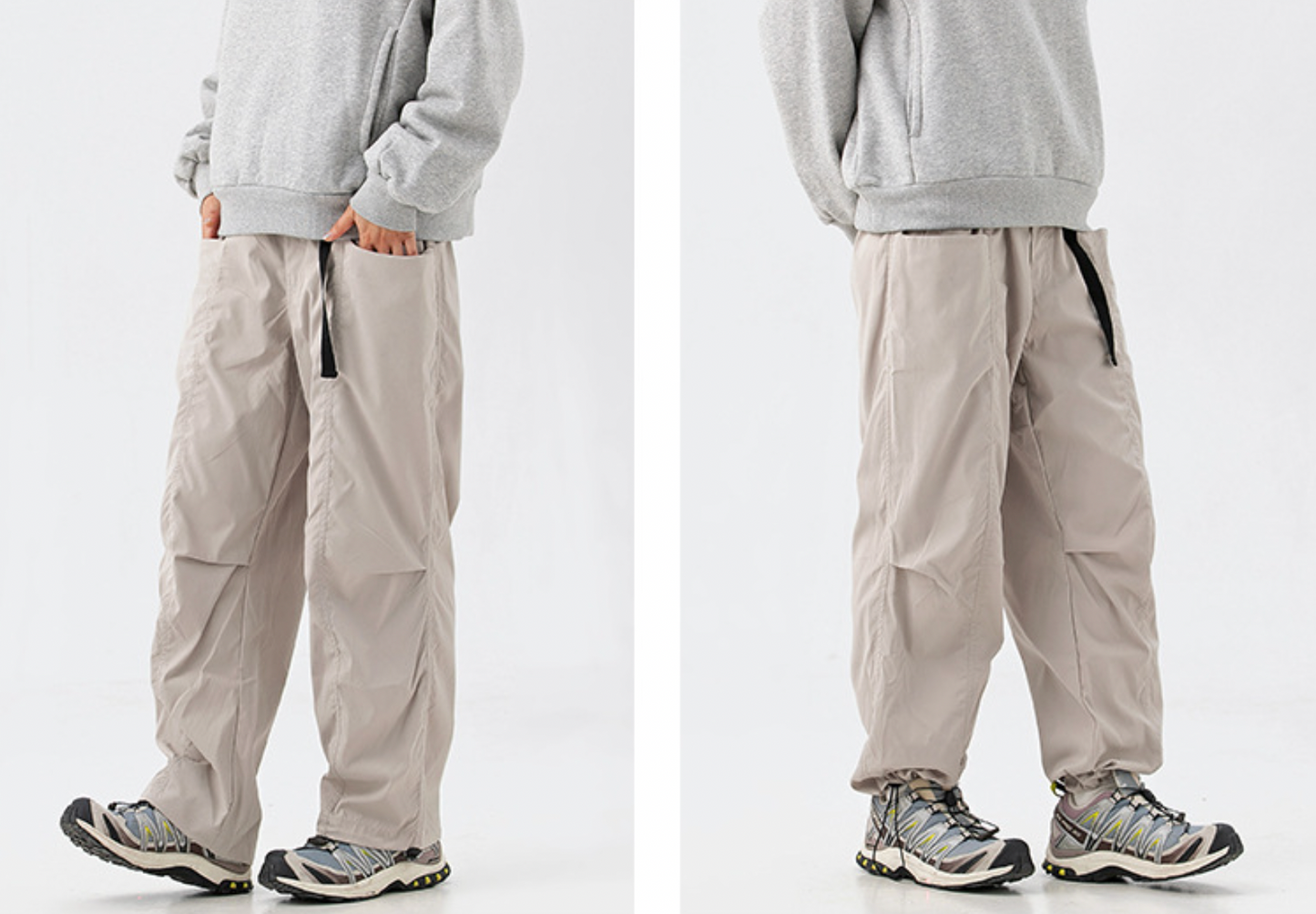 Cargo Loose Long Pants in Beige