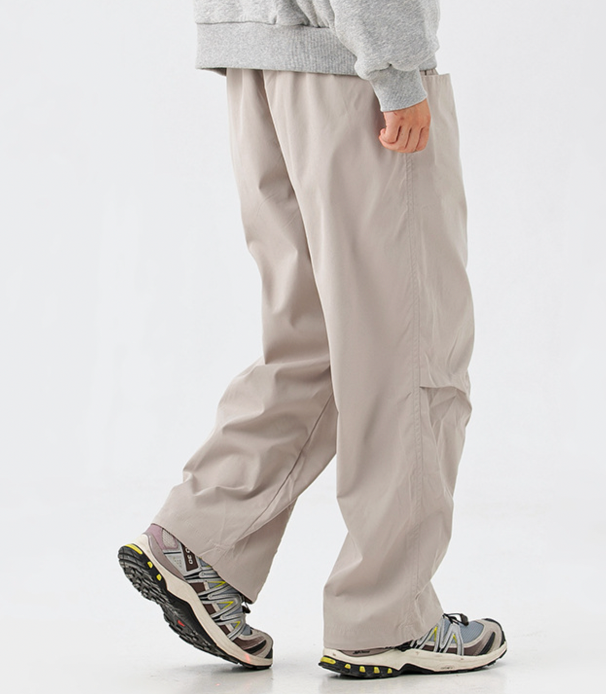 Cargo Loose Long Pants in Beige