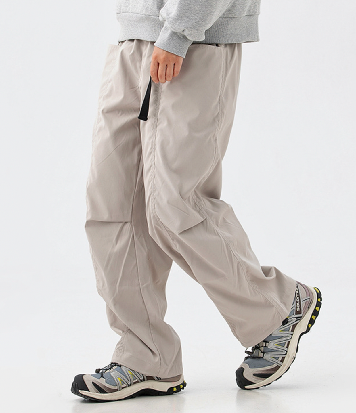 Cargo Loose Long Pants in Beige