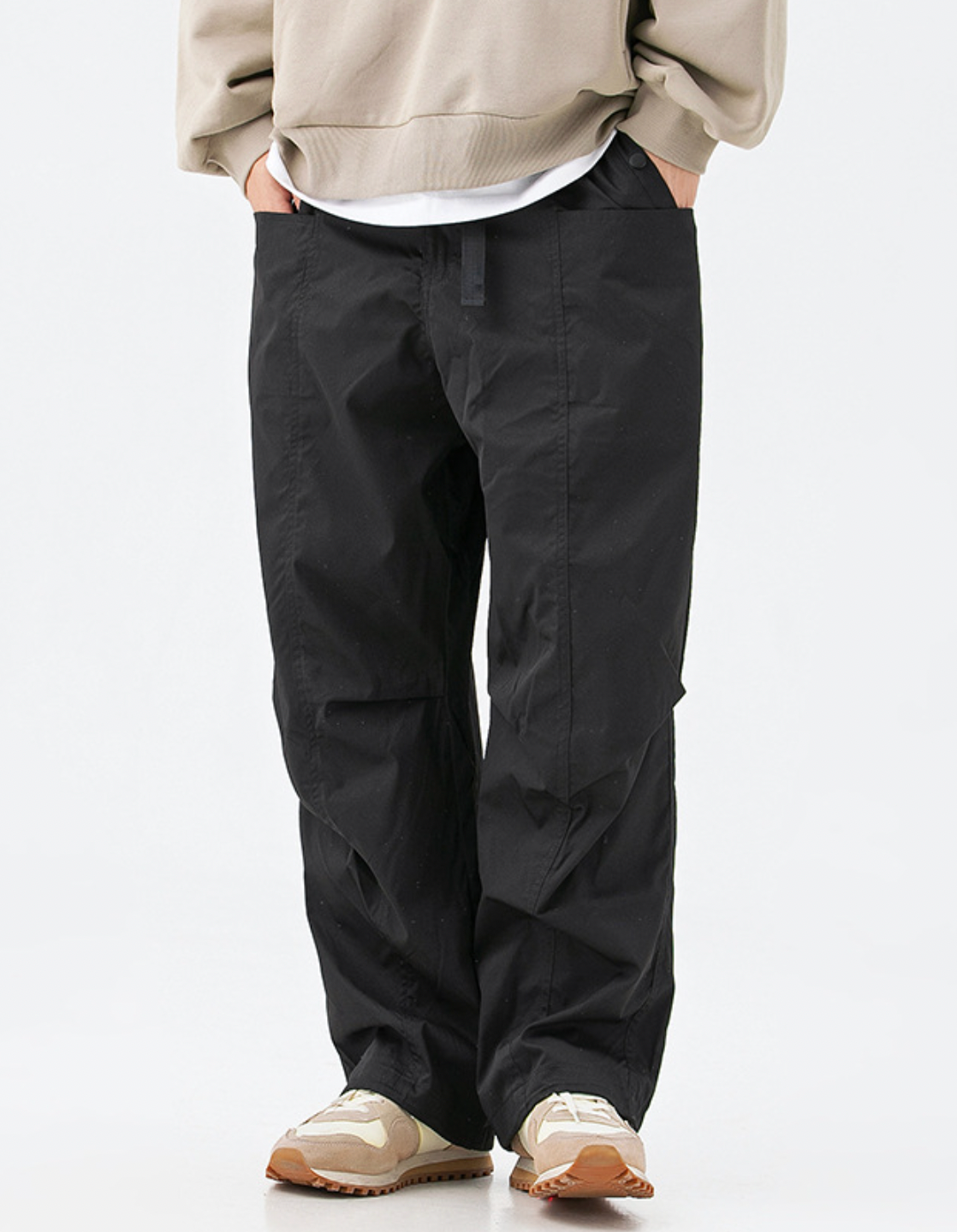Cargo Loose Long Pants in Black