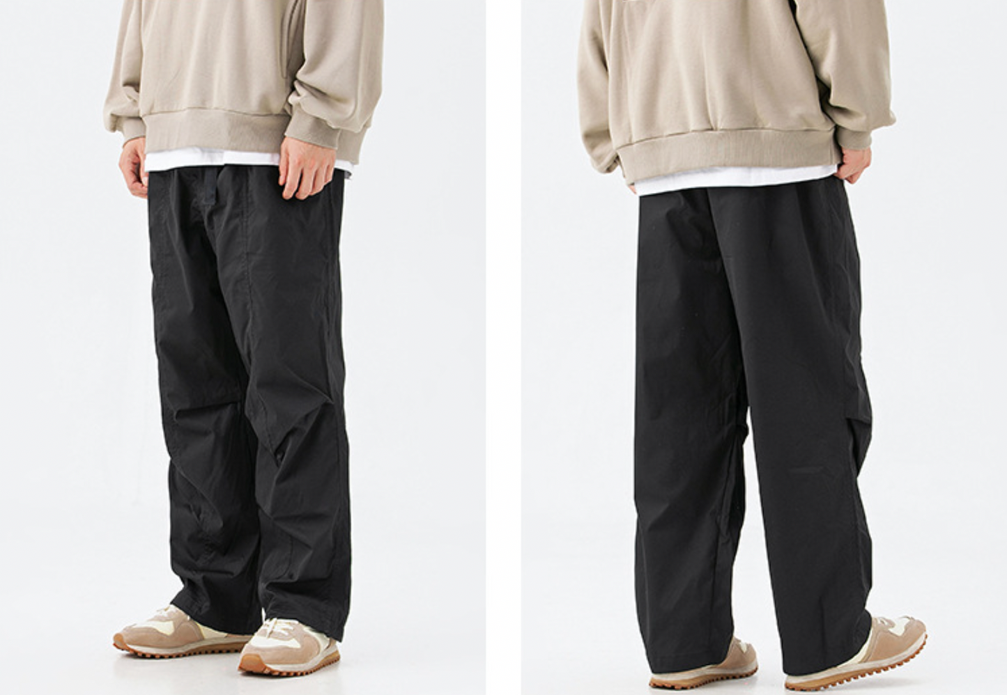 Cargo Loose Long Pants in Black