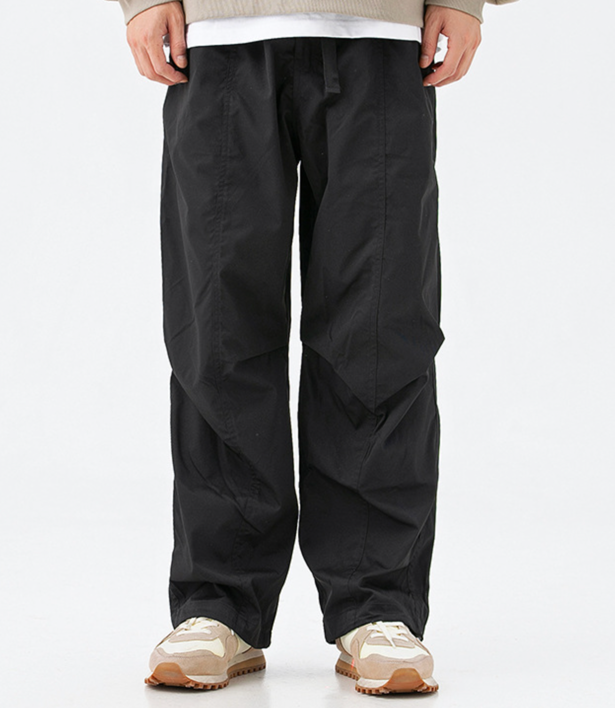 Cargo Loose Long Pants in Black