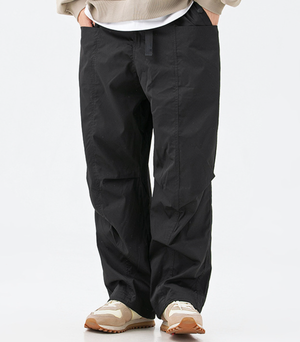 Cargo Loose Long Pants in Black