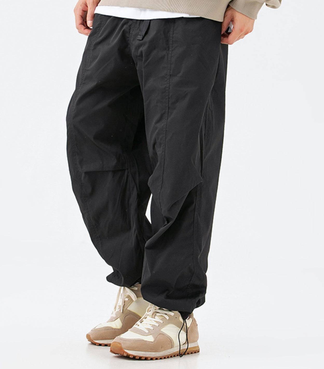 Cargo Loose Long Pants in Black