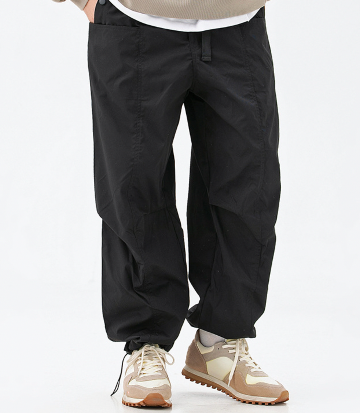 Cargo Loose Long Pants in Black