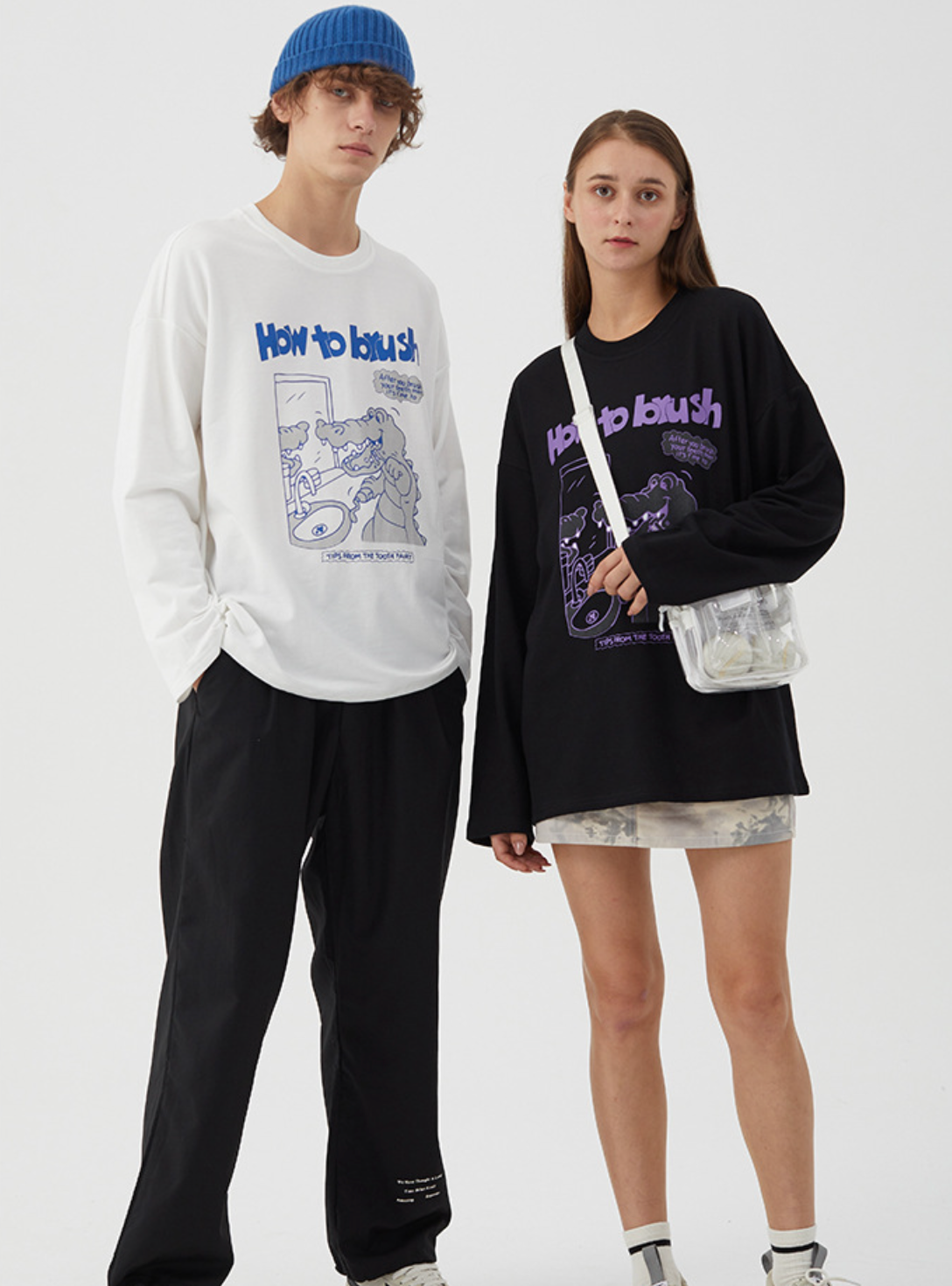 Brushing Dinosaur Long Sleeve T-shirt