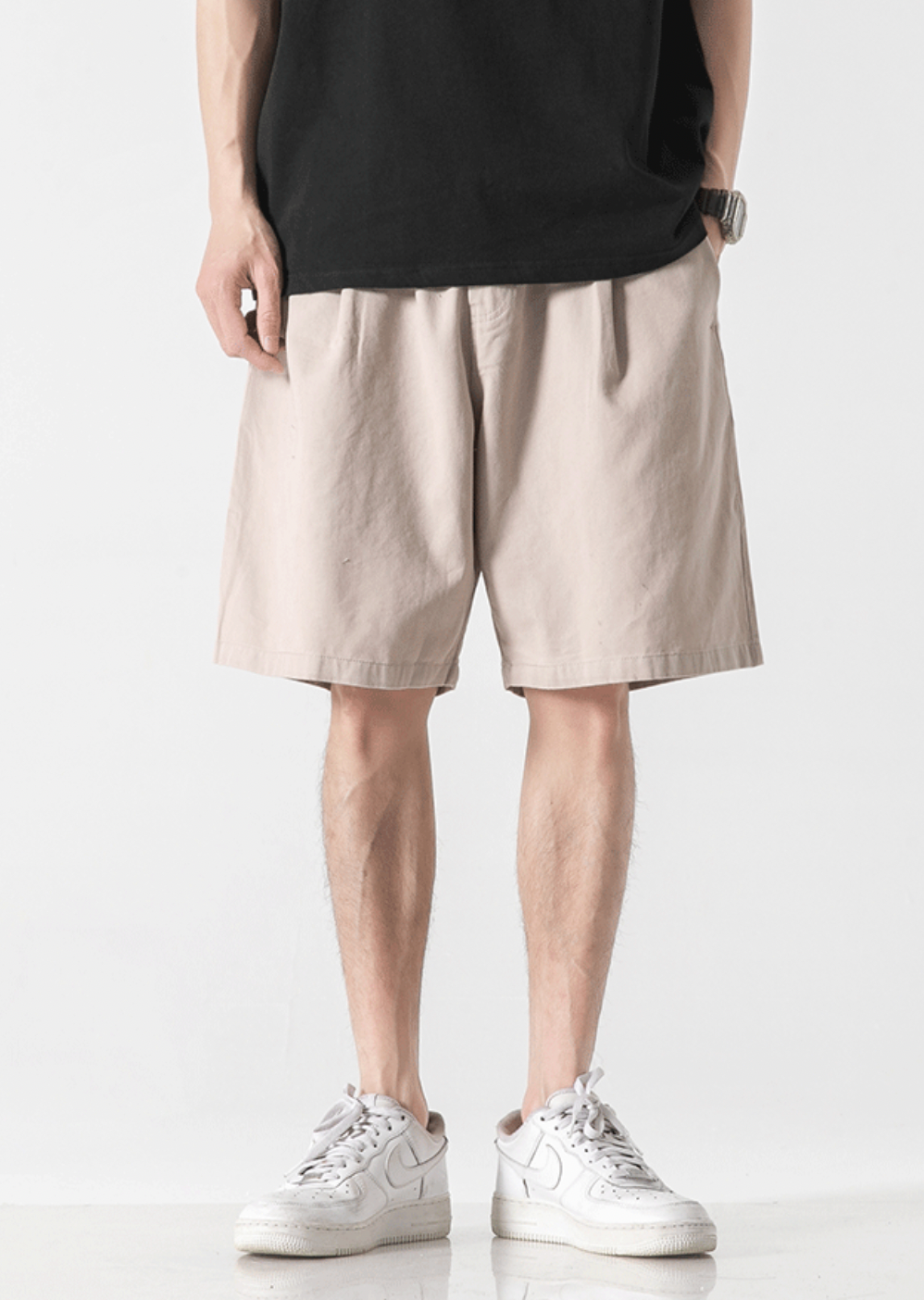 Casual Cotton Pants in Beige
