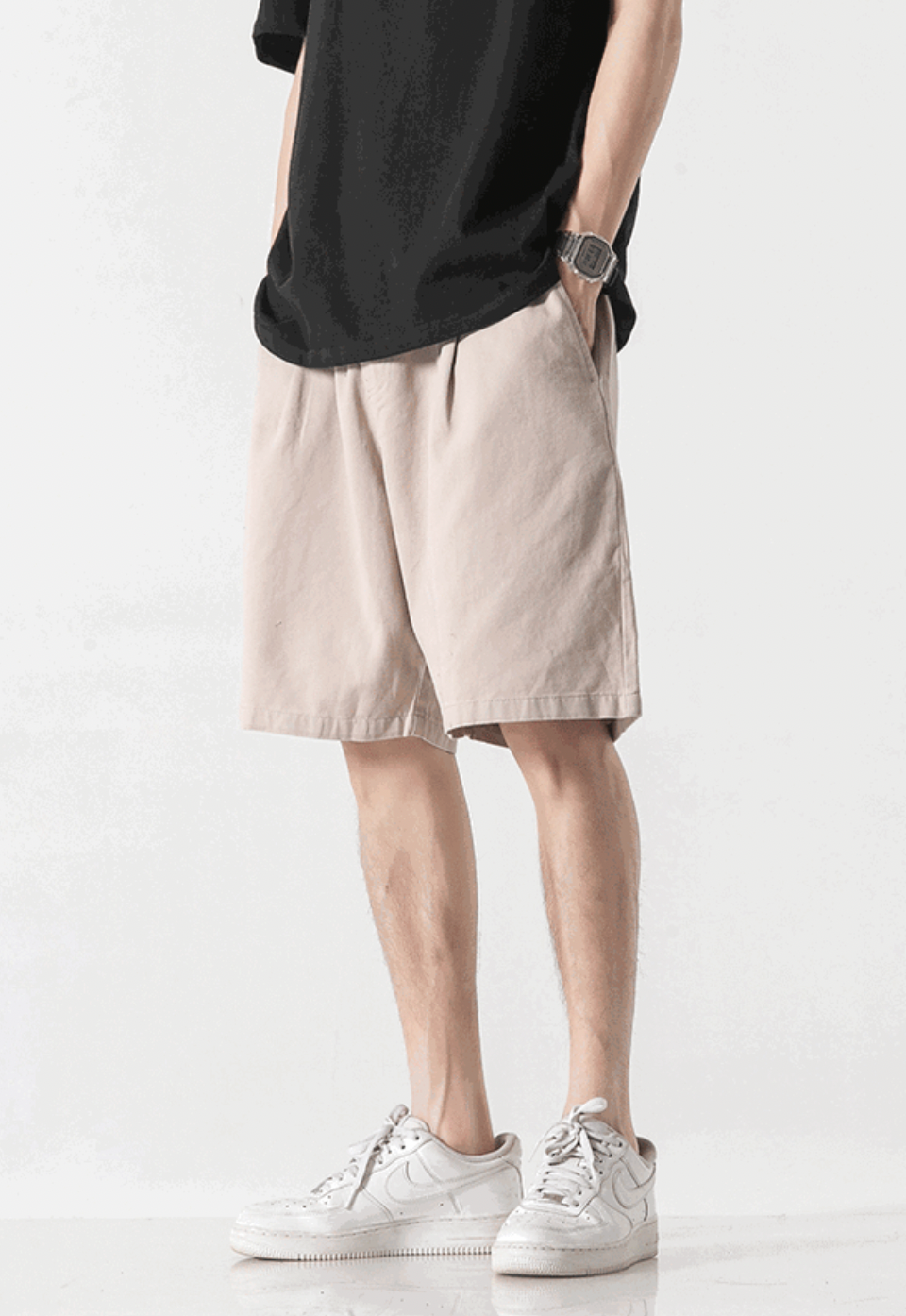 Casual Cotton Pants in Beige