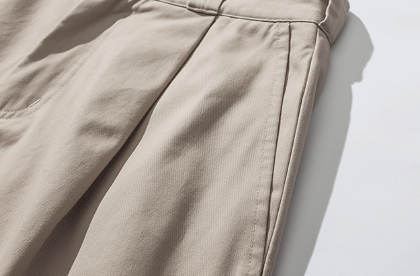 Casual Cotton Pants in Beige