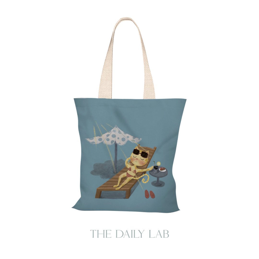 Sunbathing Cat Canvas Bag (Pre-Order)